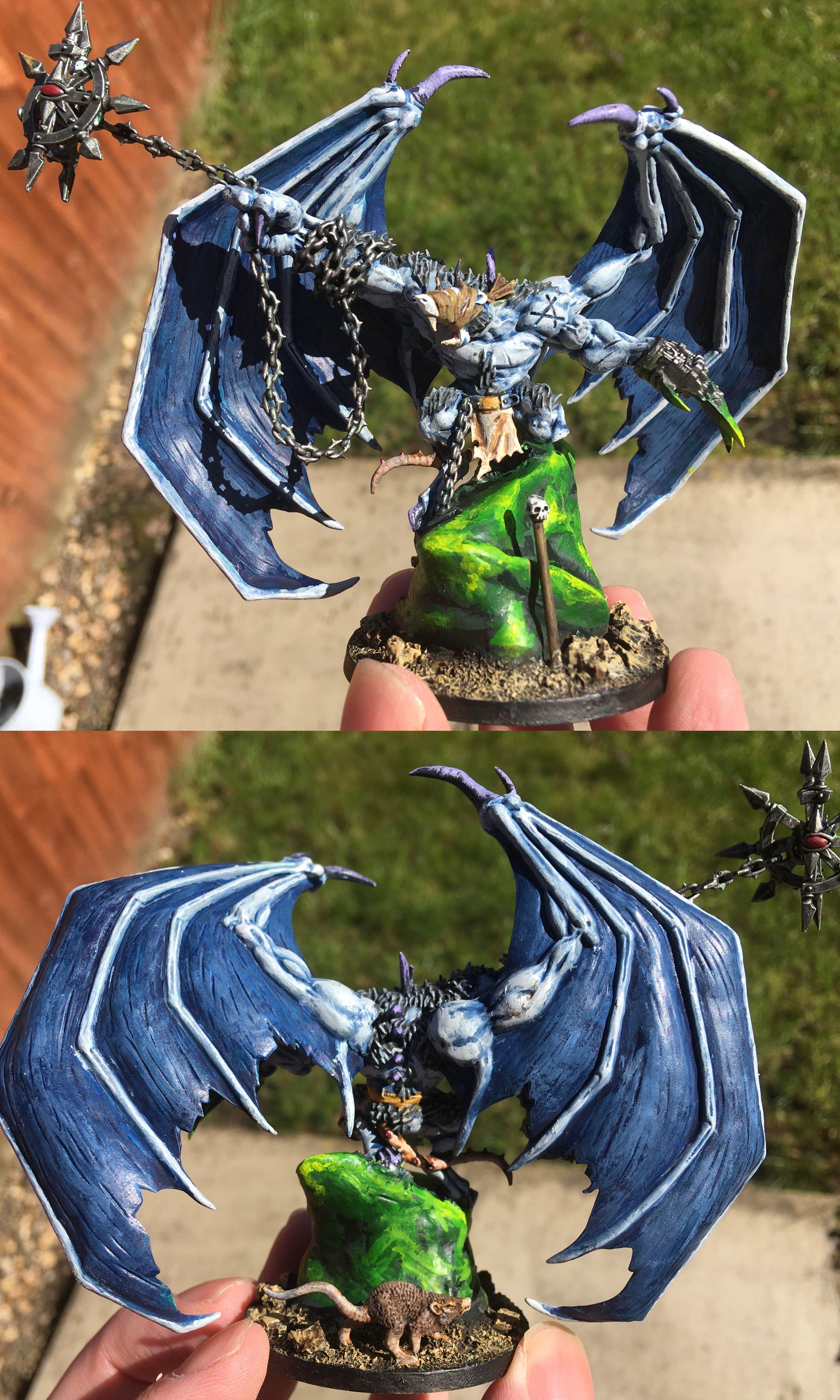 Age Of Sigmar, Chaos, Chaos Space Marines, Daemon Prince, Daemons, Grey, Greyseer, Horned Rat, Kitbash, Monster, Nurgle, Rat, Rat Ogre, Skaven, Warhammer 40,000, Warhammer Fantasy, Winged