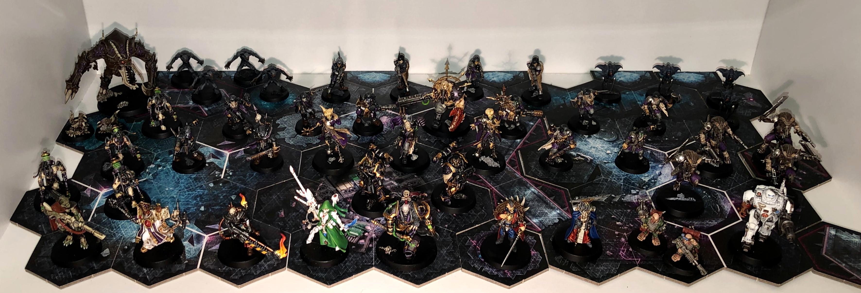 Amalynn Shadowguide, Black Legion, Blackstone Fortress, Chaos Beastmen, Chaos Space Marines, Dahyak Grehk, Dreaded Ambull, Eldar Ranger, Imperial Preacher, Janus Draik, Kroot Tracker, Man Of Iron, Obsidius Mallex, Pious Vorne, Ratling Twins, Rein &amp; Raus, Rogue Psykers, Rogue Trader, Servants Of The Abyss, Spindle Drones, Thadeus The Purifier, Traitor Command, Traitor Guard, Ur Ghuls, Ur-025, Warhammer 40,000, Warhammer Quest