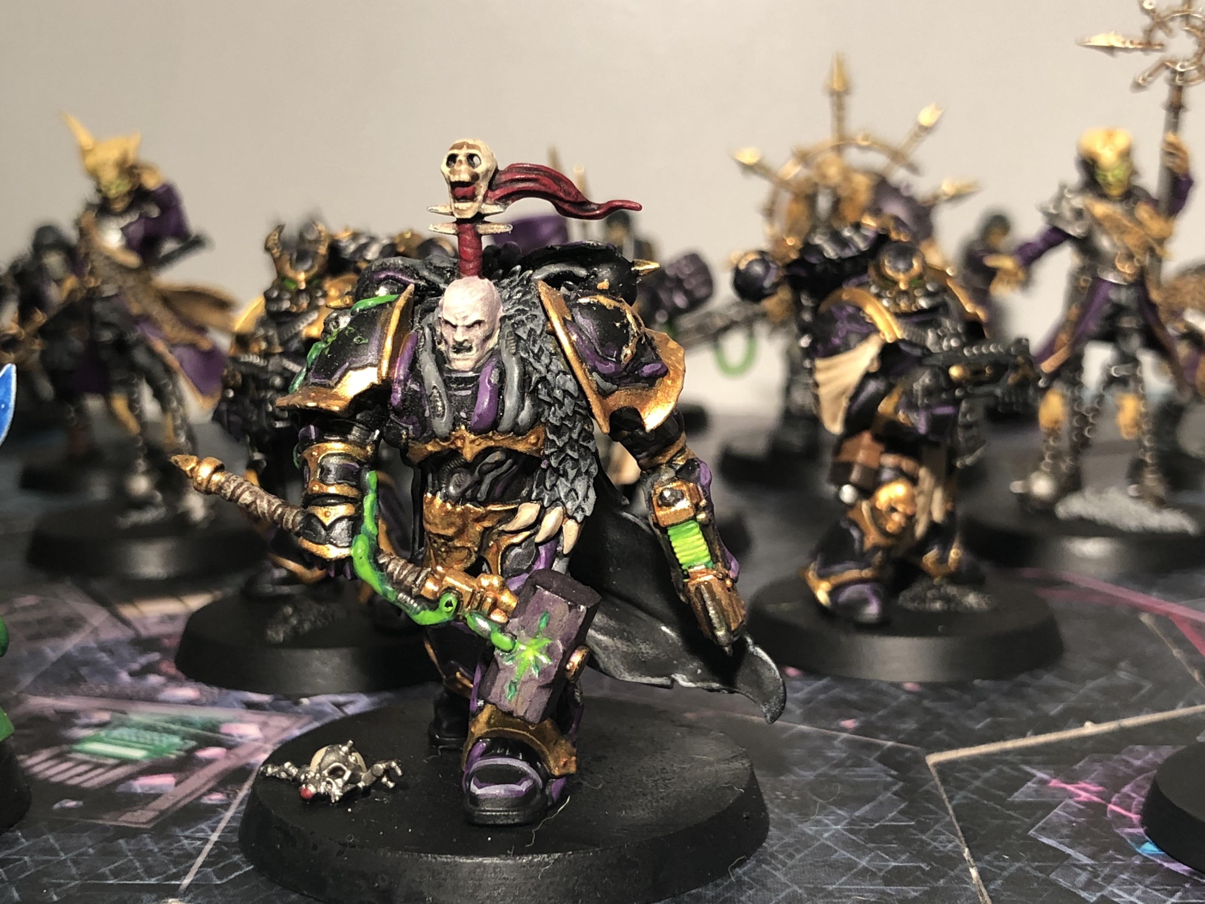 Black Legion, Blackstone Fortress, Chaos Space Marine Lord, Obsidius Mallex, Warhammer 40,000, Warhammer Quest