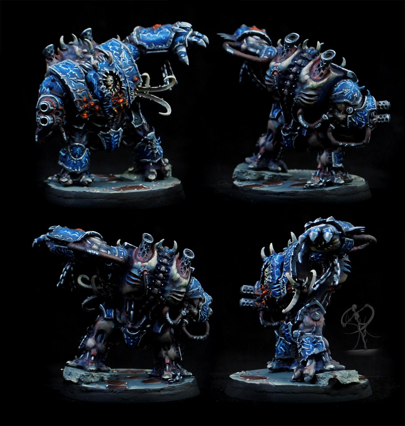 Chaos, Chaos Space Marines, Dreadnought, Freehand, Night Lords, Non-Metallic Metal, Object Source Lighting, Warhammer 40,000