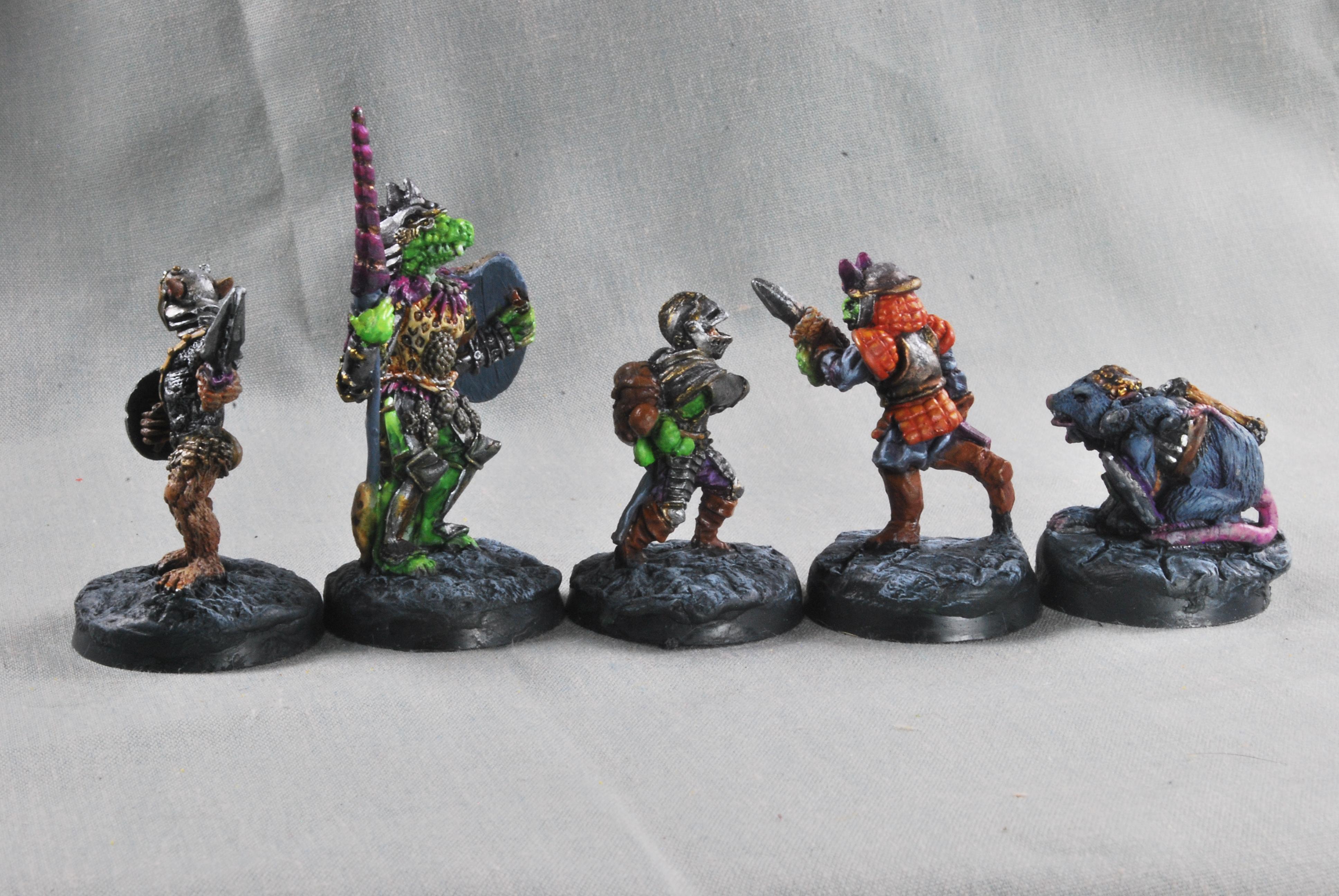 Adventurers, Dungeons And Dragons, Gnoll, Grenadier, Human, Lizardmen, Ratfolk Oldhammer