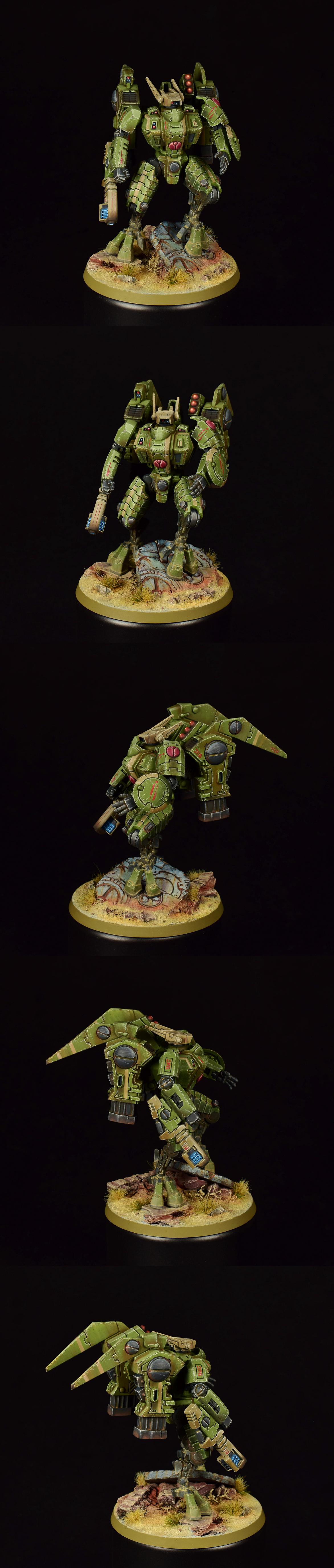 Commander, Tau, Warhammer 40,000, Weathered