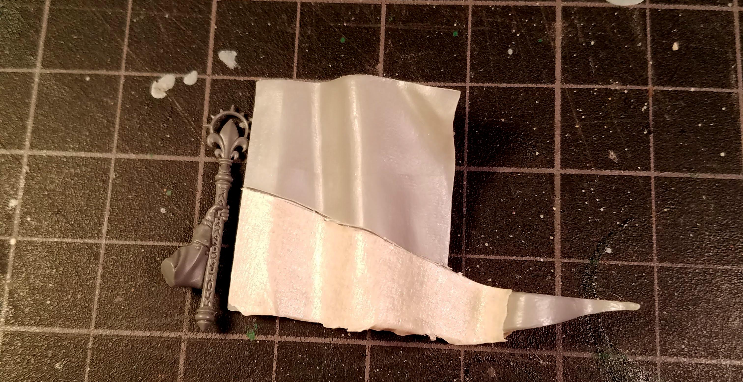 Masking and trimming an old banner