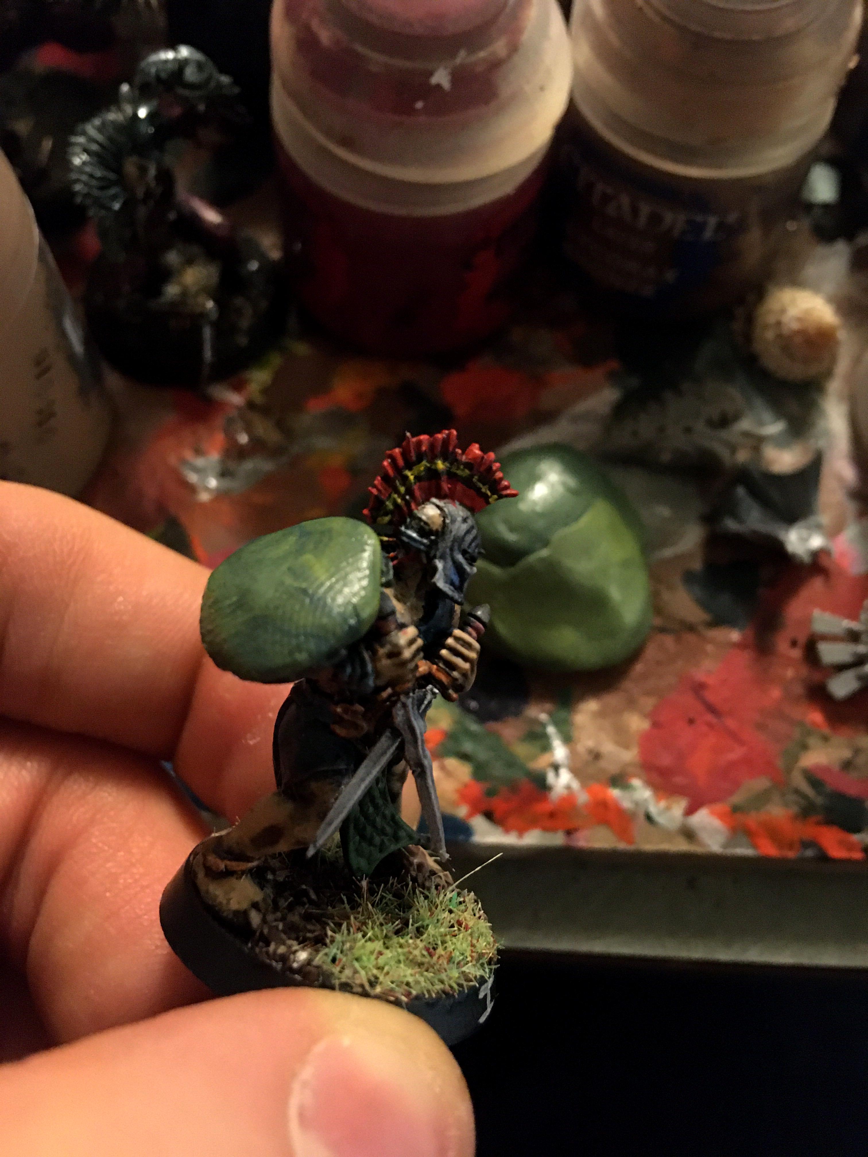 Age Of Sigmar, Conversion, Greenstuff, Lizardmen, Molding, Reptile, Saurus, Sculpting, Seraphon, Shield, Skinks