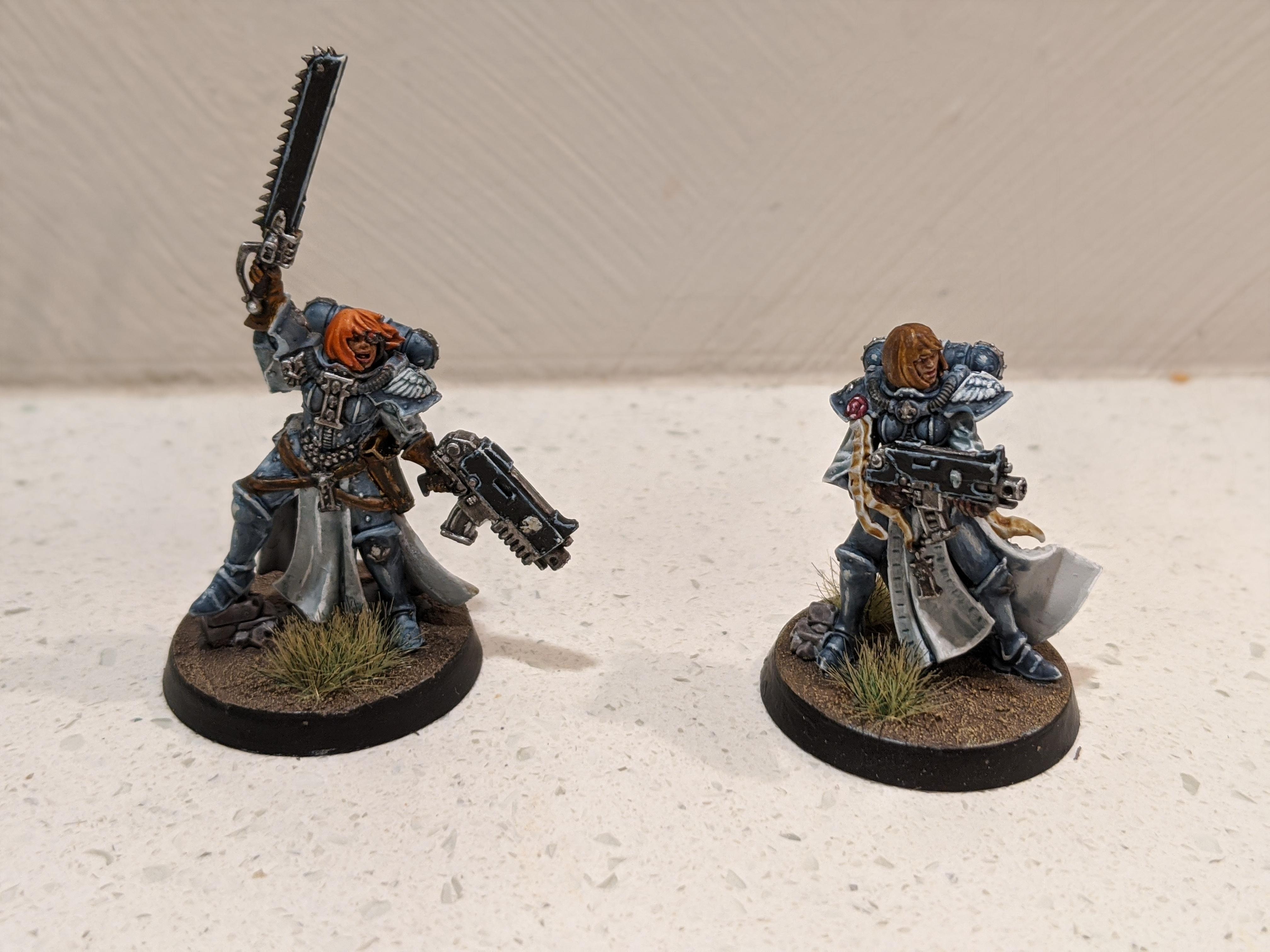 Adeptus Sororitas, Chainsword, Sisters Of Battle, White Ink
