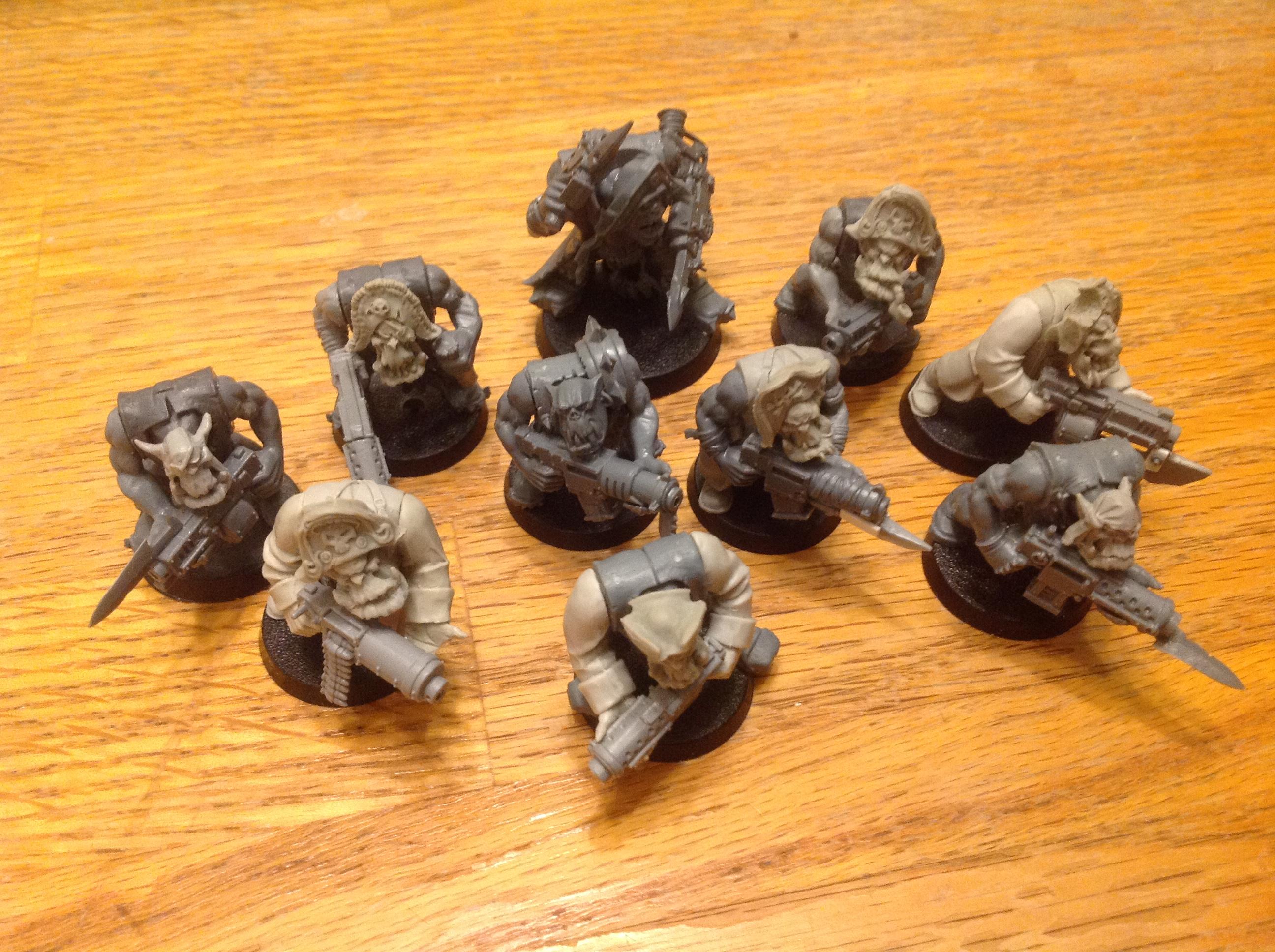Bayonets, Boy, Freebooter, Freebooters, Orks, Pirates, Shoota Boys, Shootas, Trukk Boys, Waaazag, Warhammer 40,000, Work In Progress