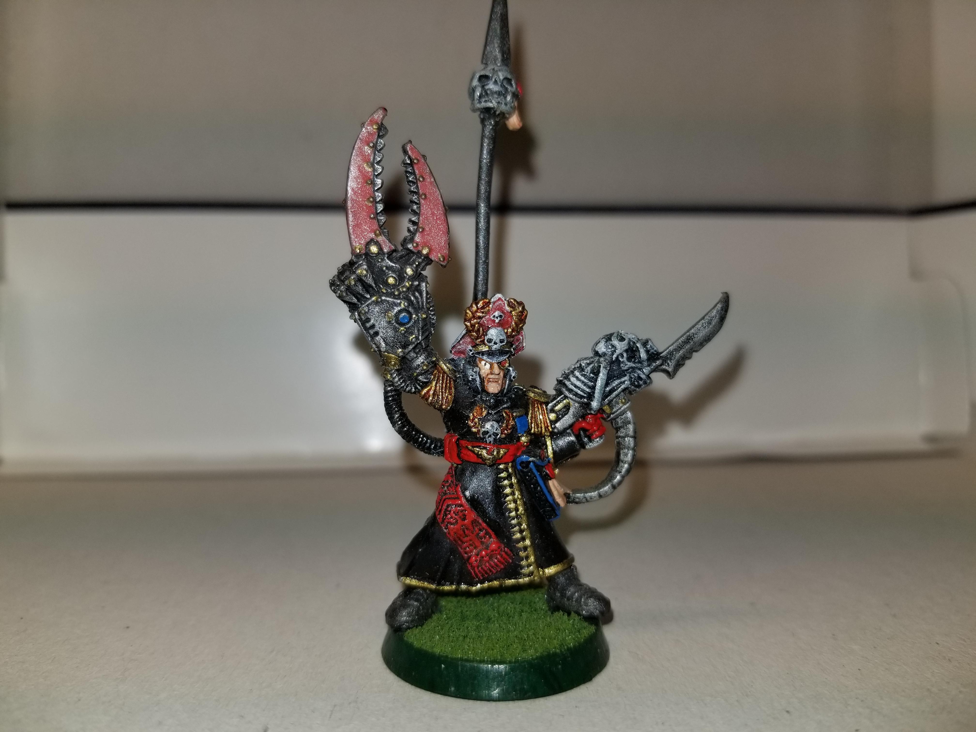 WH40k, metal, IG, Old Commissar Yarrick, front