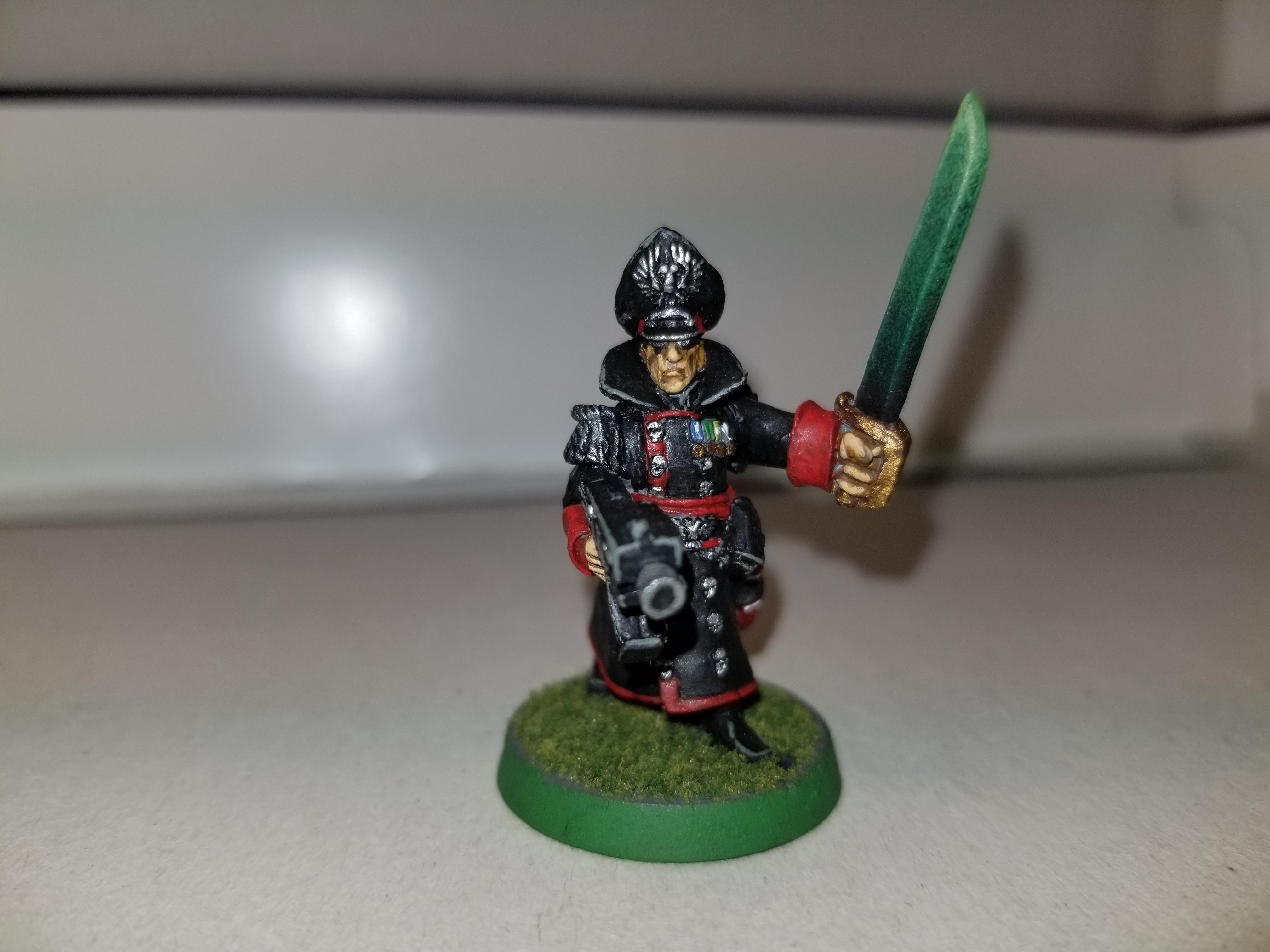 WH40k, metal, IG, Old Commissar, front
