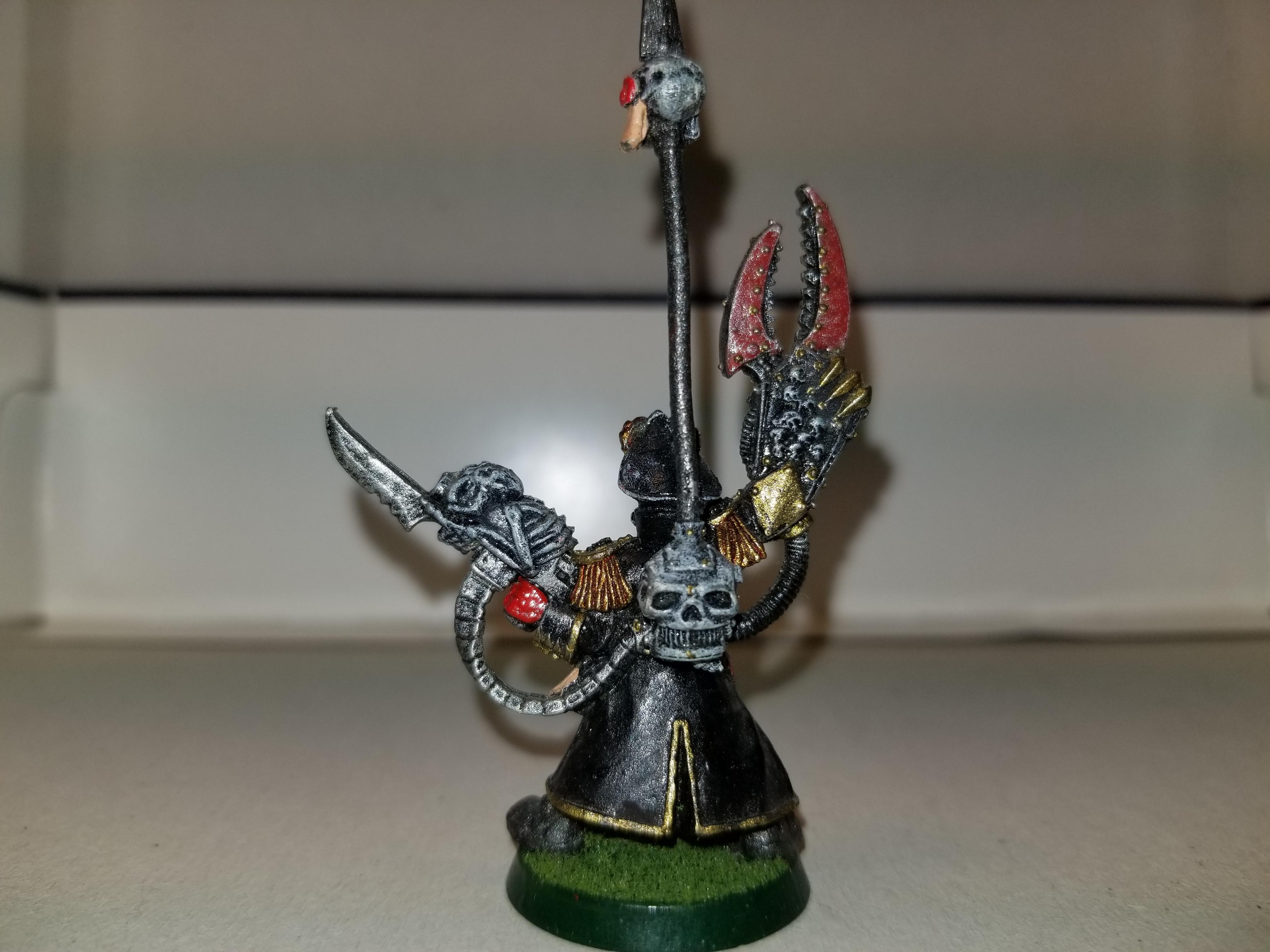 WH40k, metal, IG, Old Commissar Yarrick, back