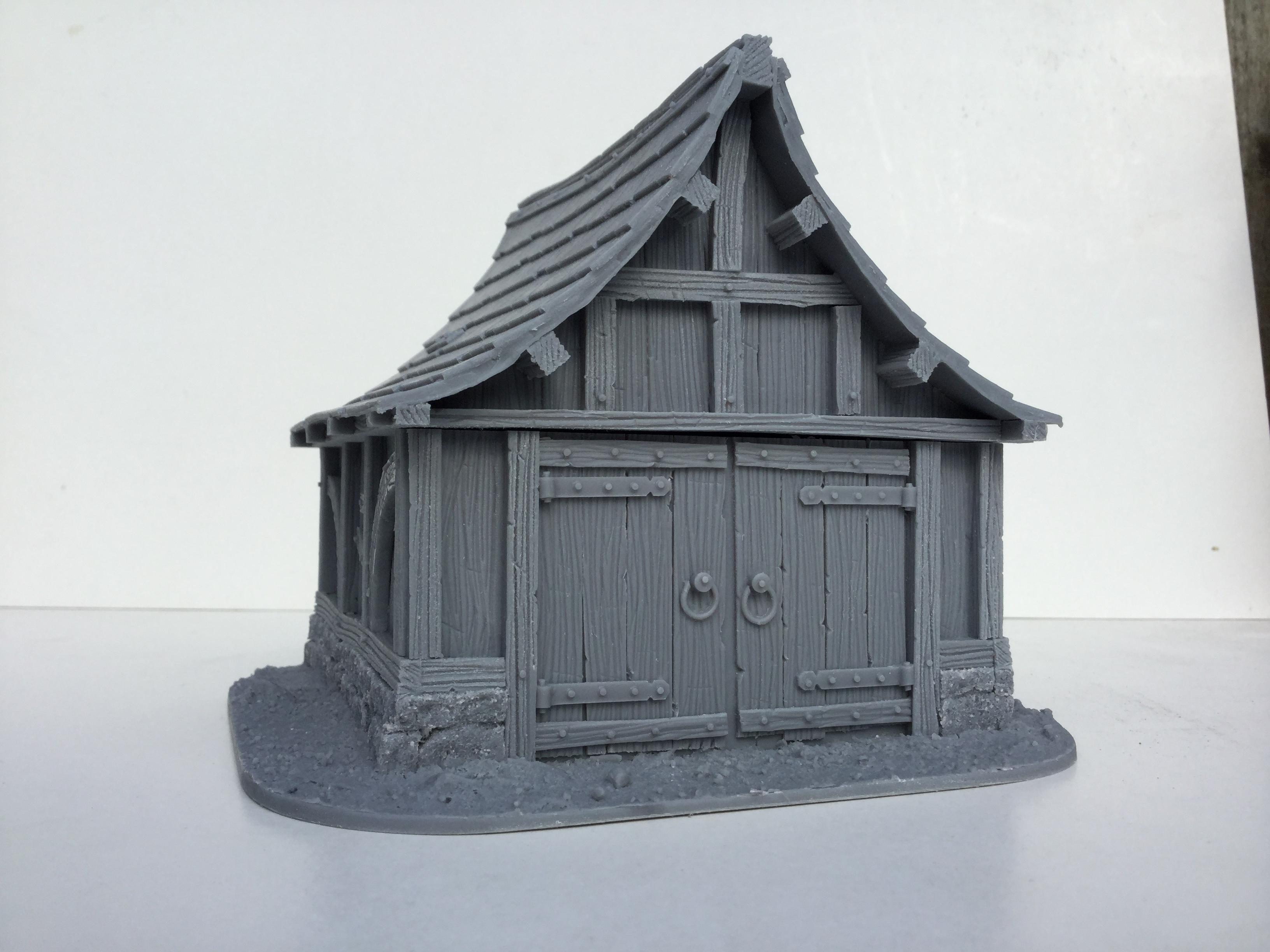 Large wooden barn 