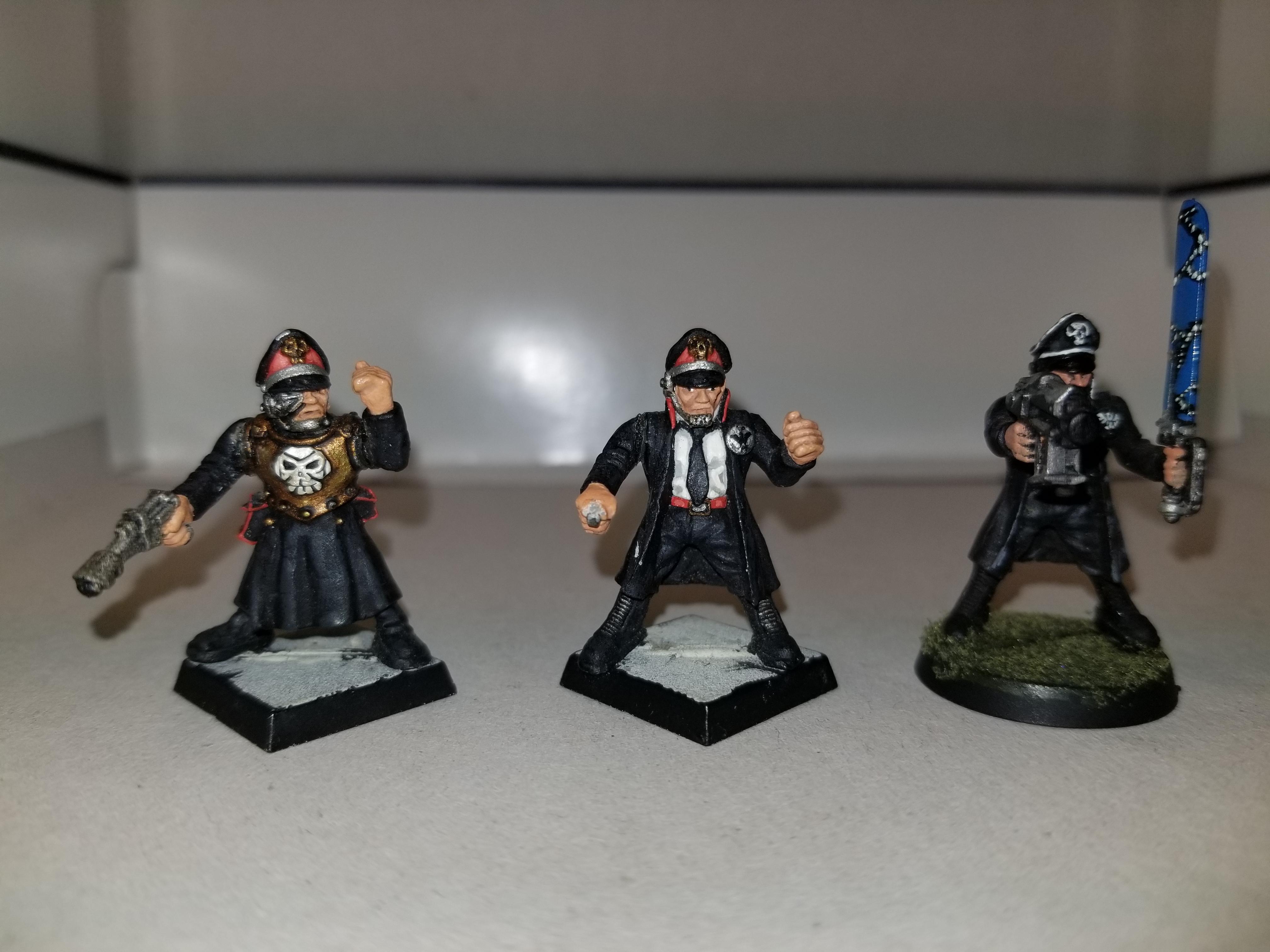 WH40k, metal, IG, Old Commissars, front