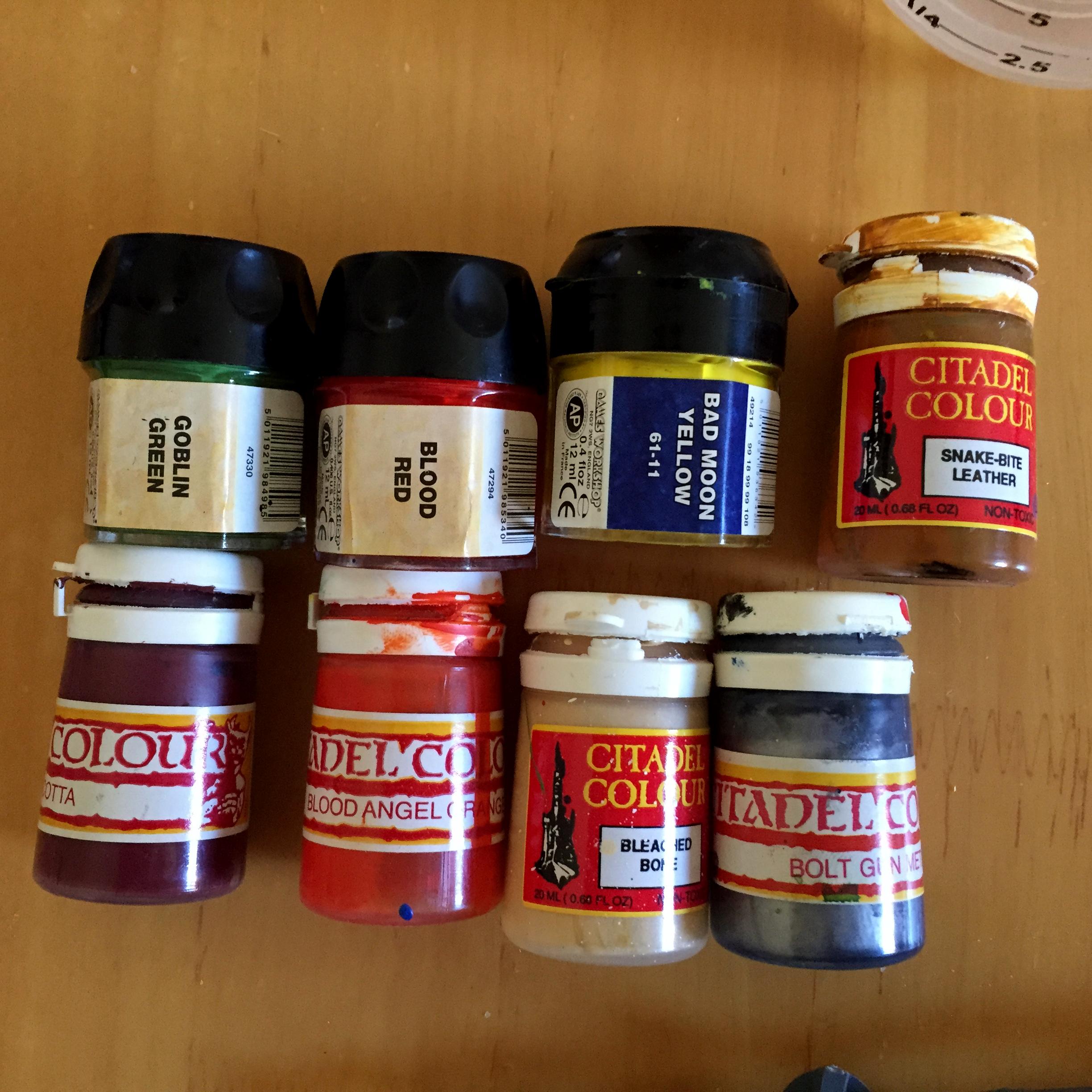 Citadel Colour, Hex-pot, Hexagonal Pot, Oldhammer, Vintage Paint