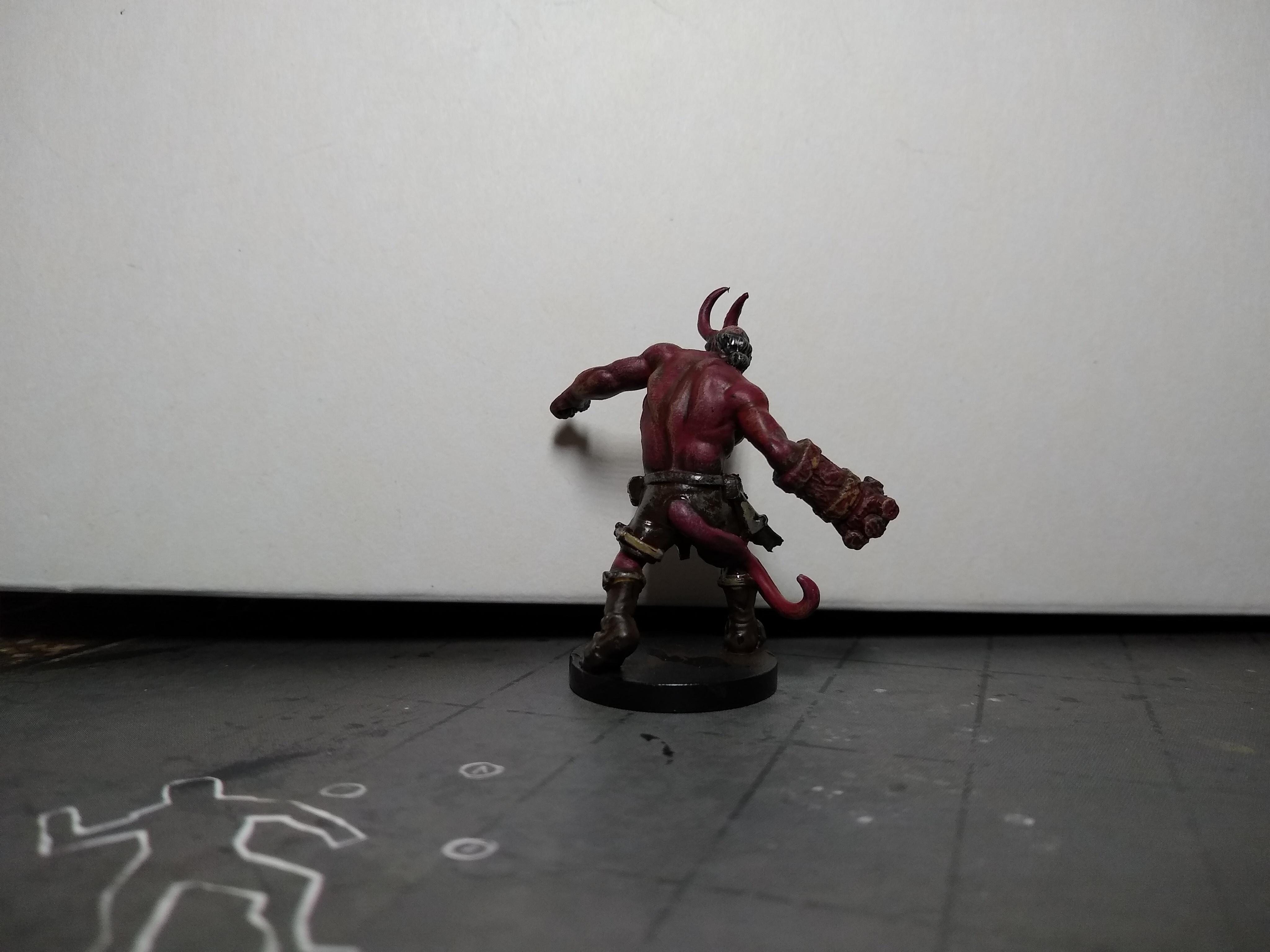 Horned Hellboy rear