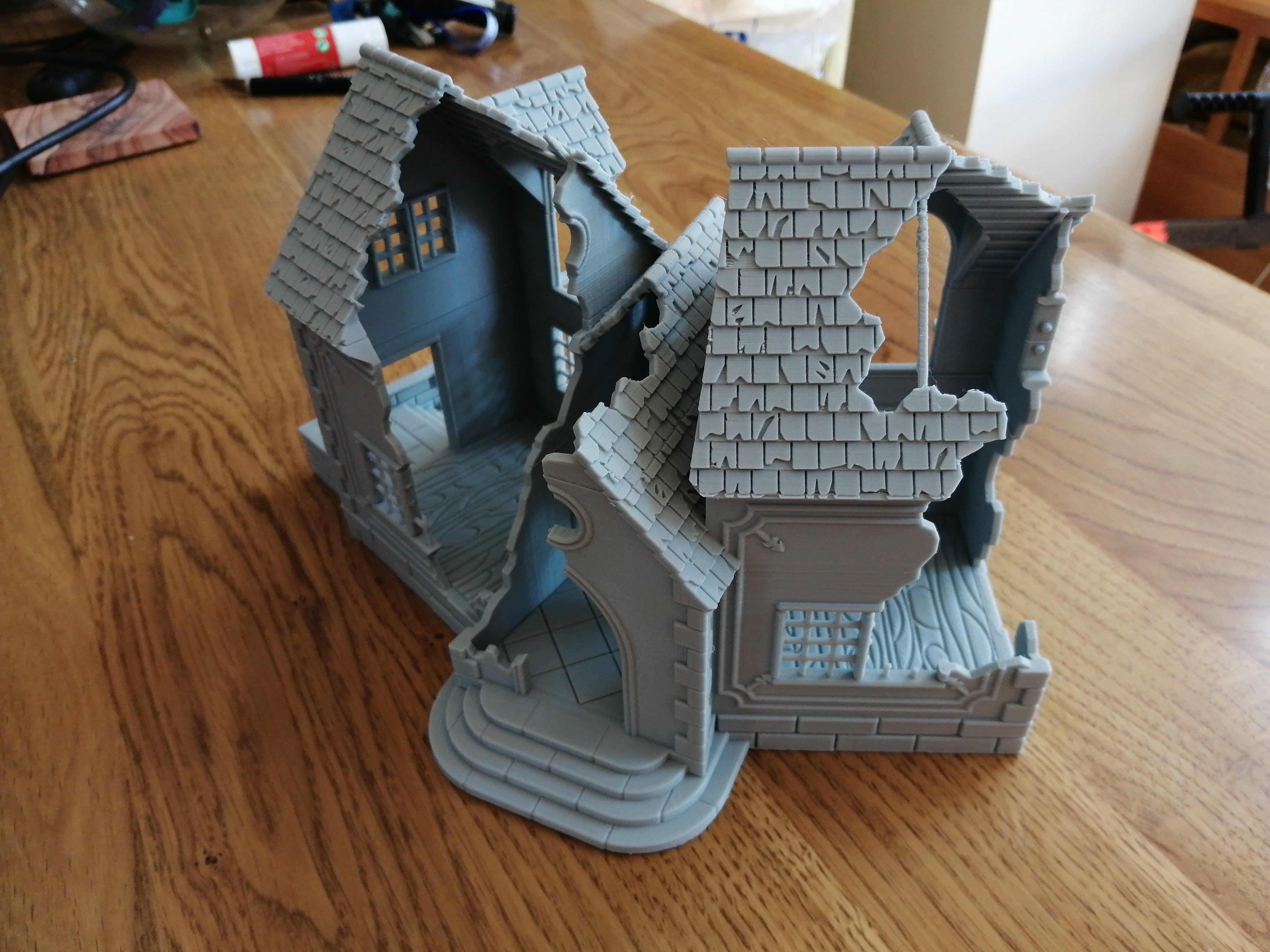 3d Printed, City Of The Damned, House, Terrain