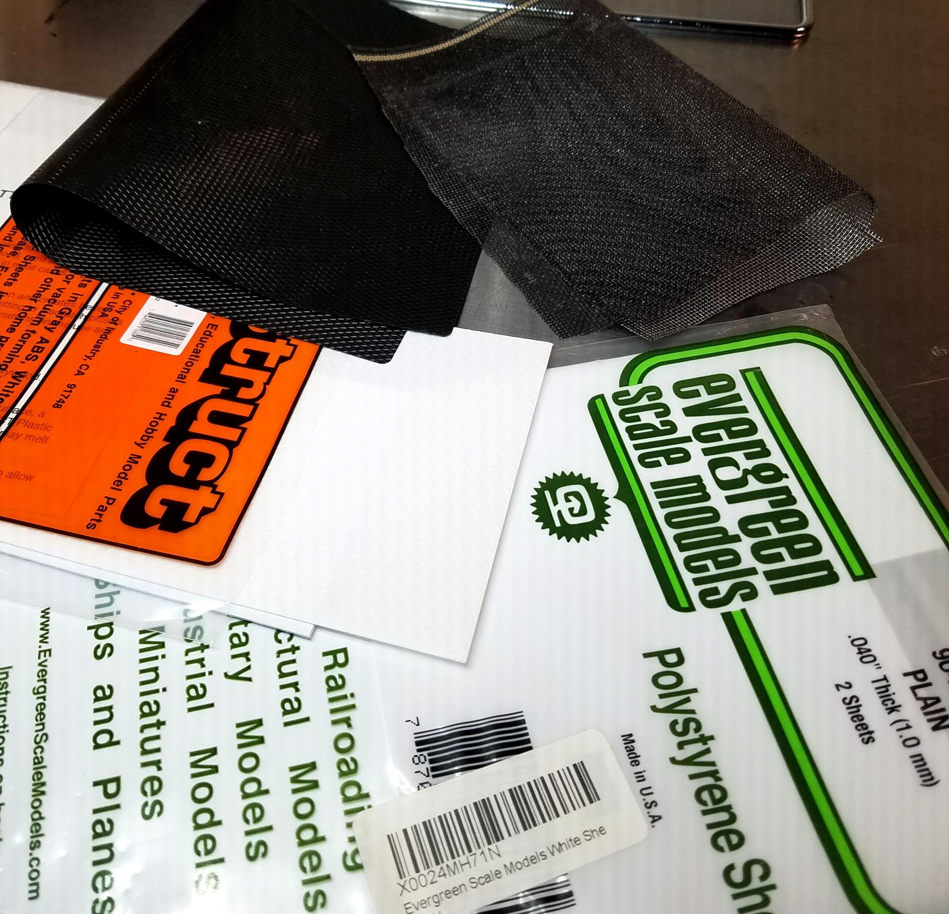 Card, screen, textured plastic