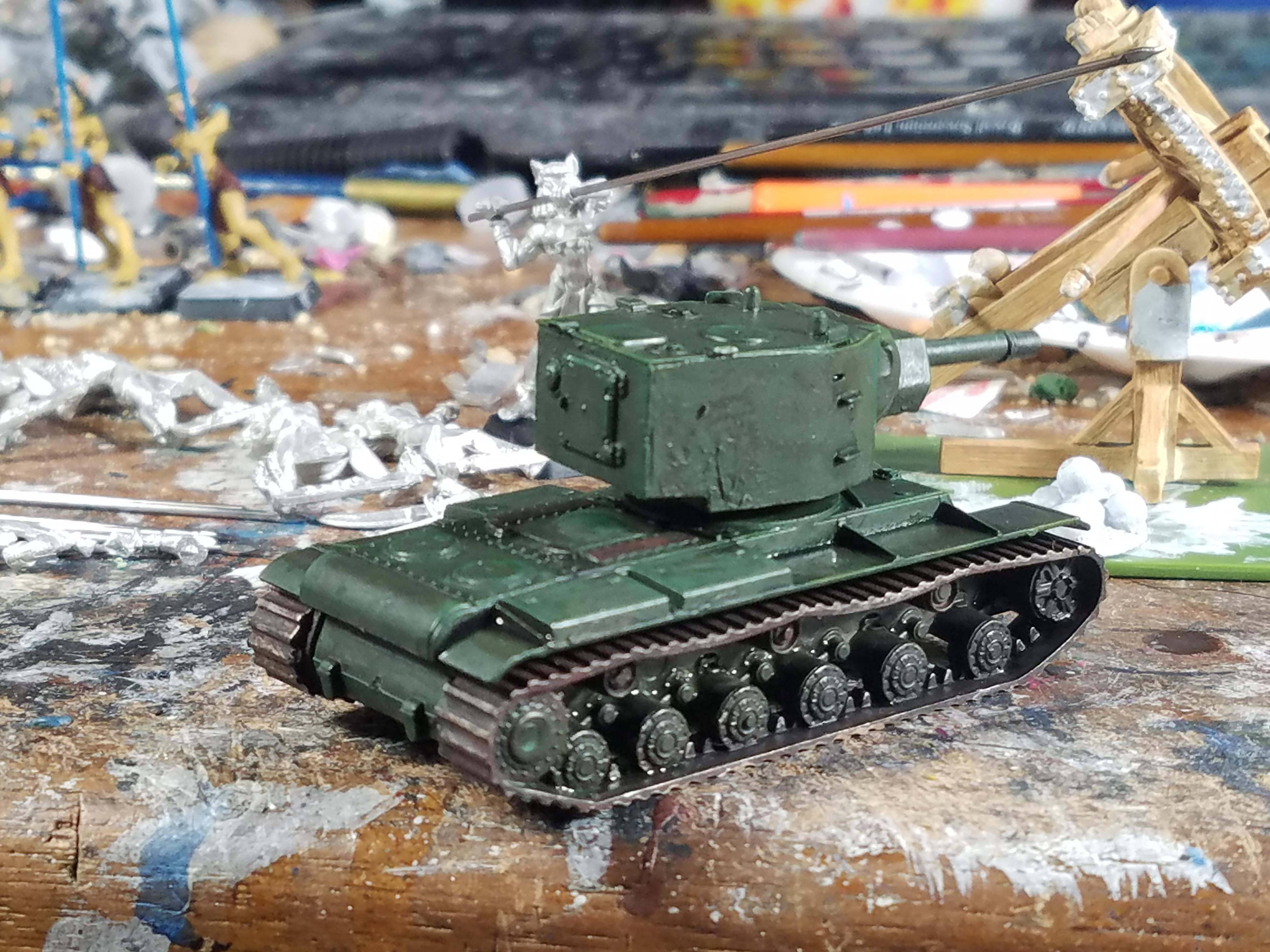 15mm, Bobblehead, Kv, Kv-2, Russians, Soviet, Tank, World War 2, Zvezda Miniatures