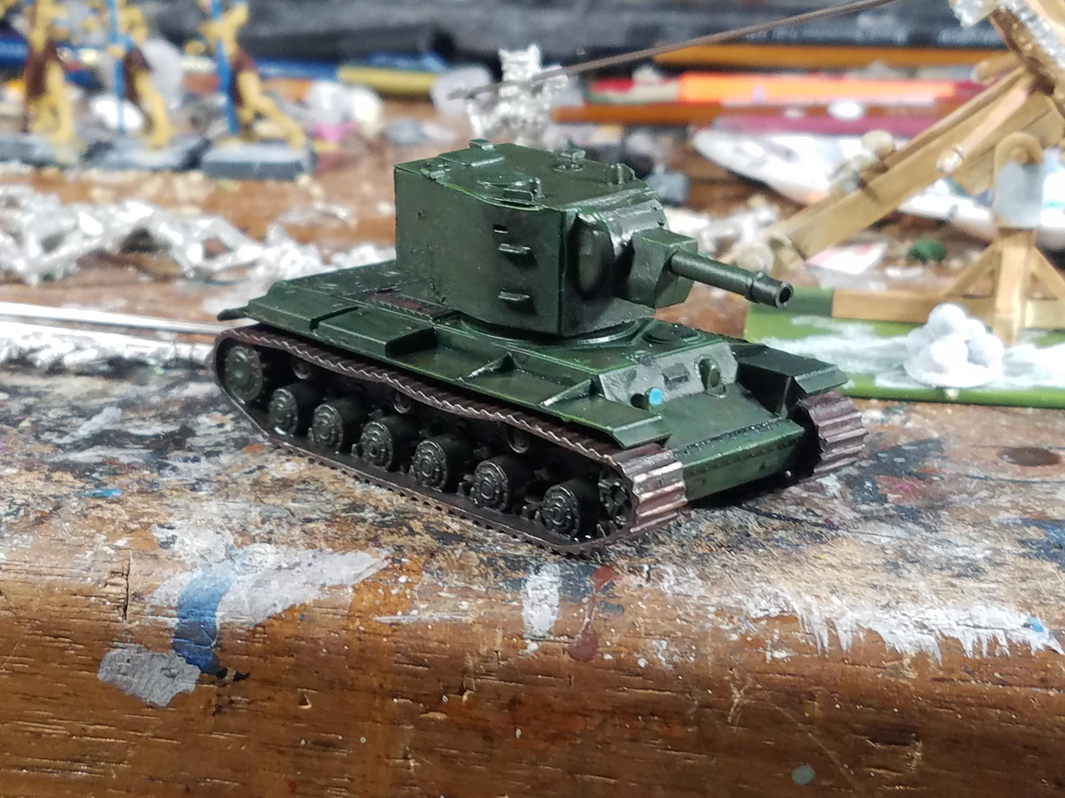 15mm, Bobblehead, Kv, Kv-2, Russians, Soviet, Tank, World War 2, Zvezda Miniatures
