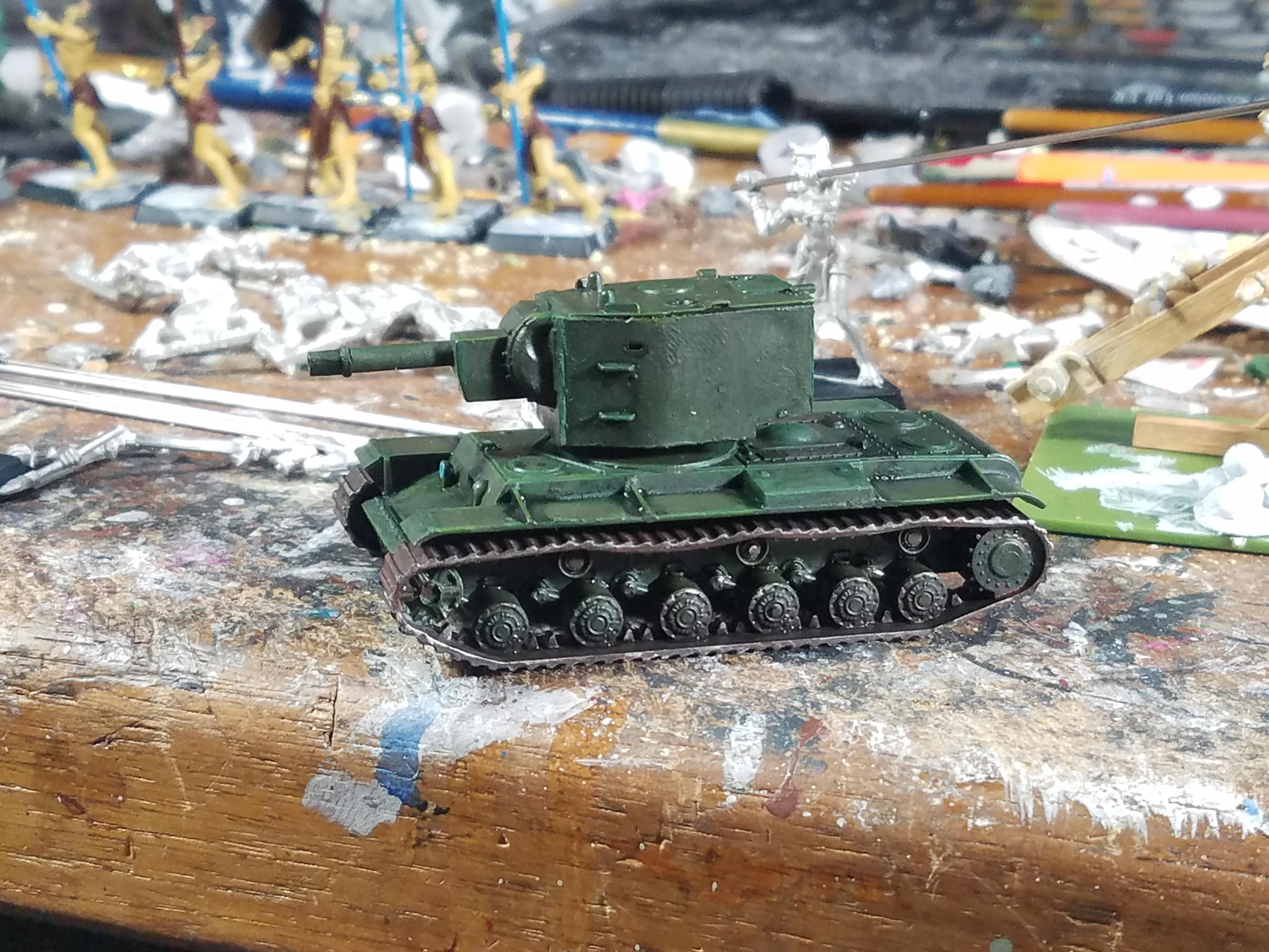 15mm, Bobblehead, Kv, Kv-2, Russians, Soviet, Tank, World War 2, Zvezda Miniatures