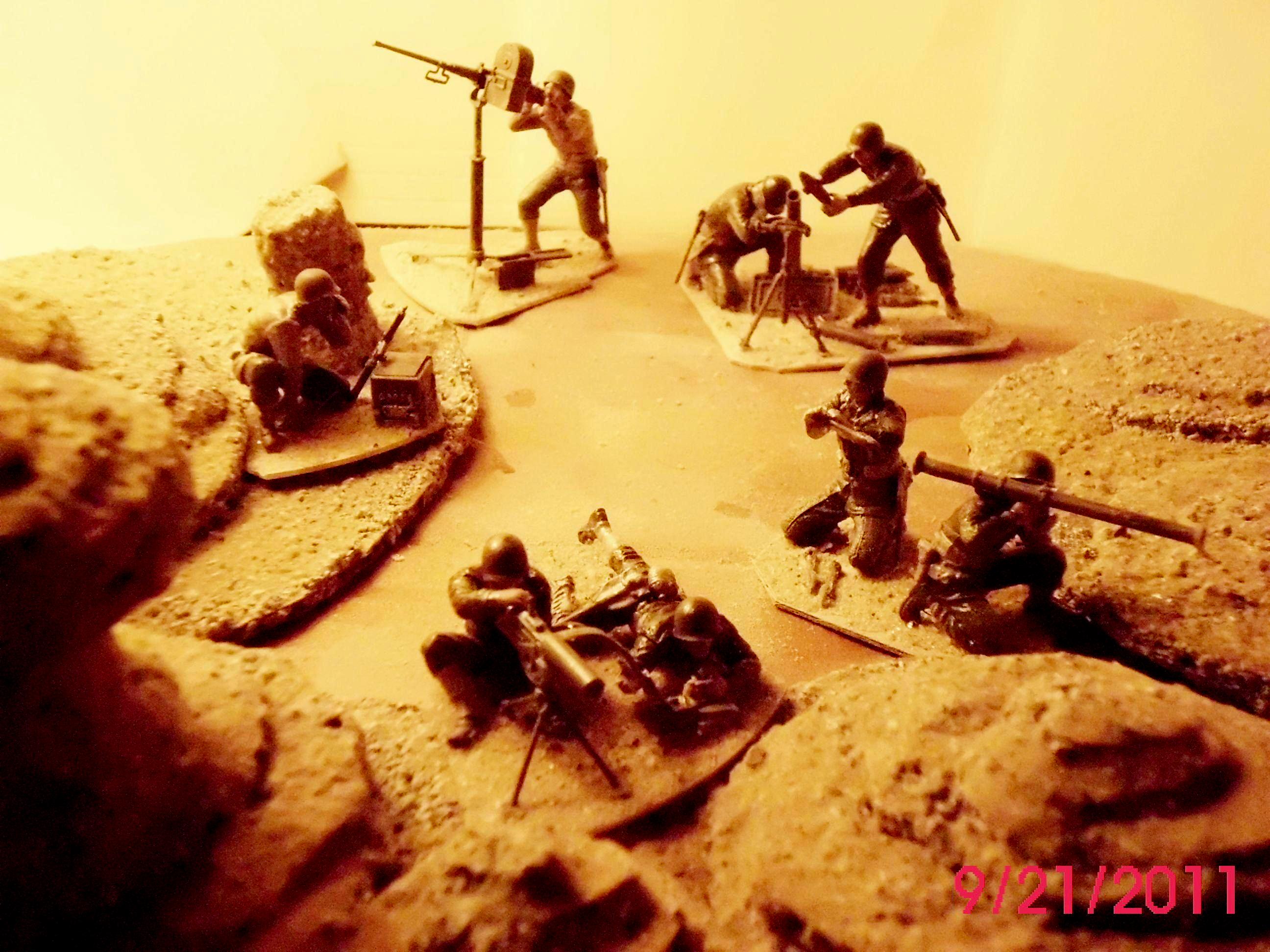 1/35 Scale, Bazooka, Infantry, Machine Gun, Mortar Crew, Tamiya, Terrain, Us Army, World War 2