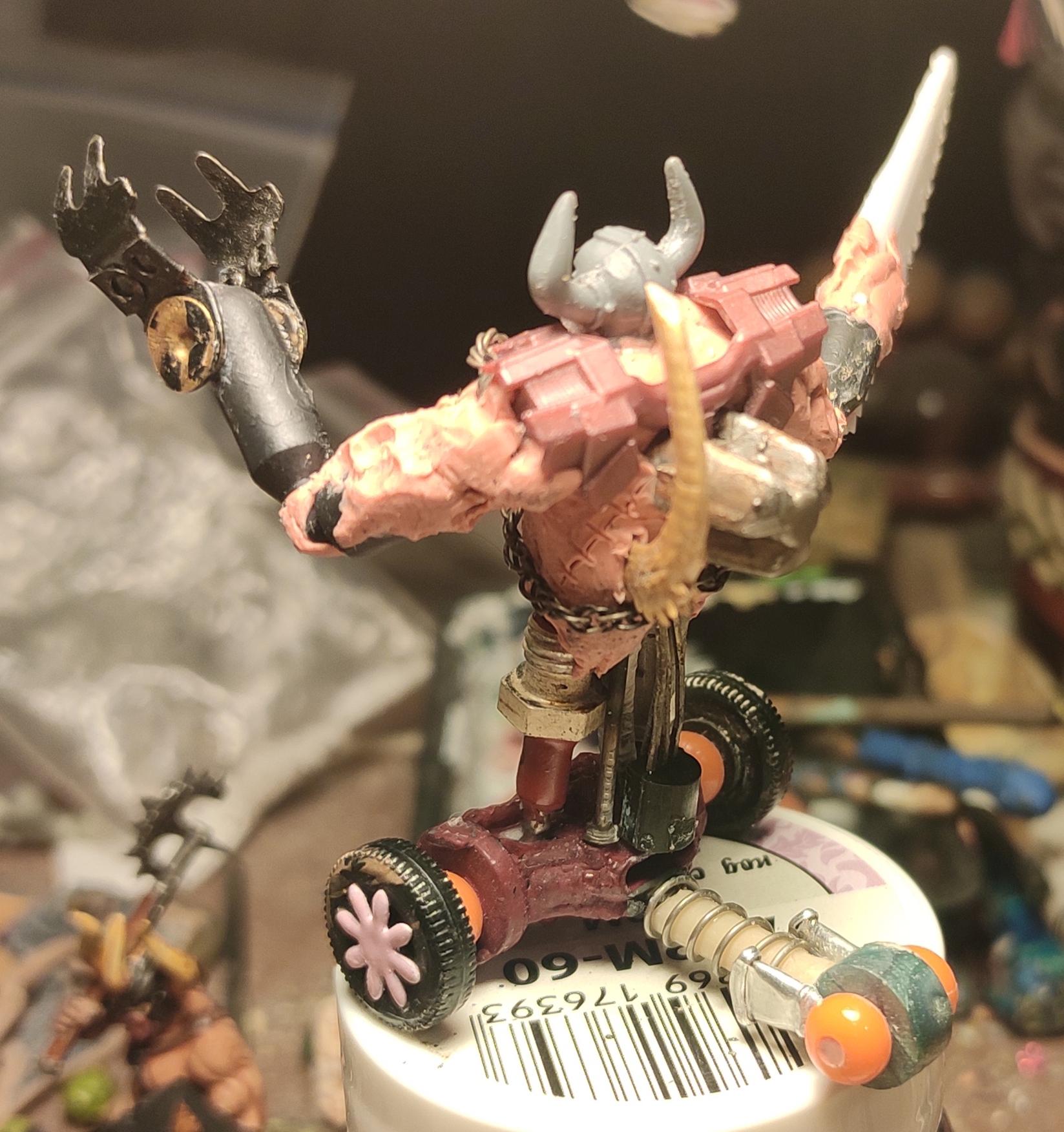 Admech, Chaos, Claw, Conversion, Cyborg, Dark Mechanicus, Dread Pirate Roberts, Heresy, Retinue, Saw, Scratch Build, Servitors, Warhammer 40,000, Wheels, Work In Progress