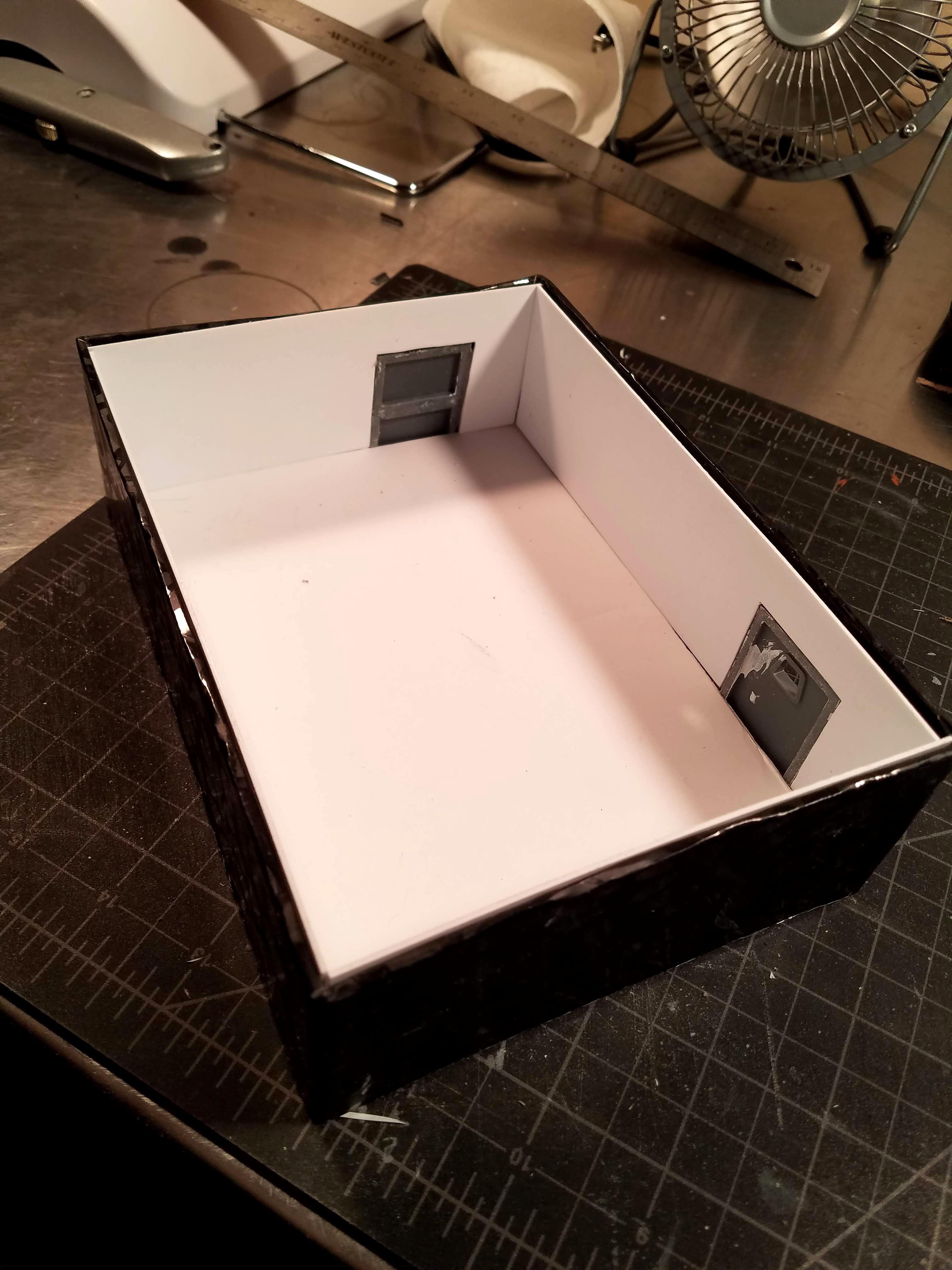 Interior walls cut for doors