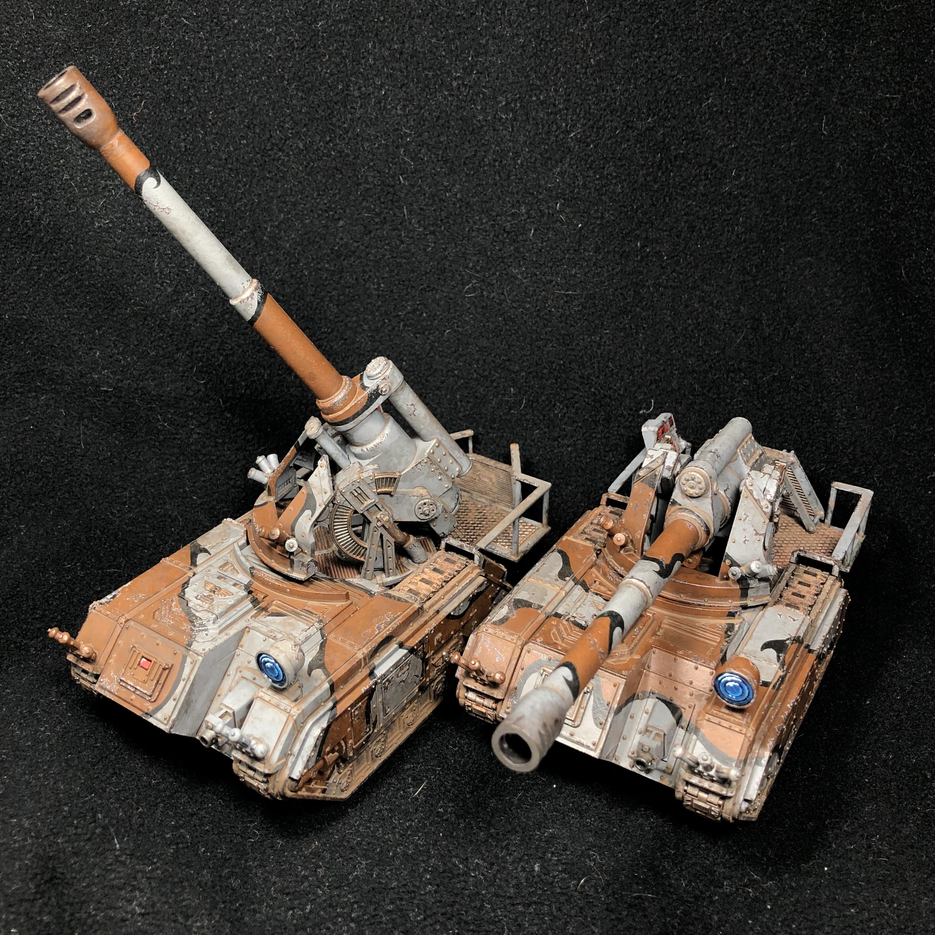 Artillery, Astra Militarum, Basilisk, Cadians, Camouflage, Conversion, Convertion, Earthshaker, Hydra, Imperial Guard, Lenses, Rust, Urban, Warhammer 40,000, Weathered, Wendigo