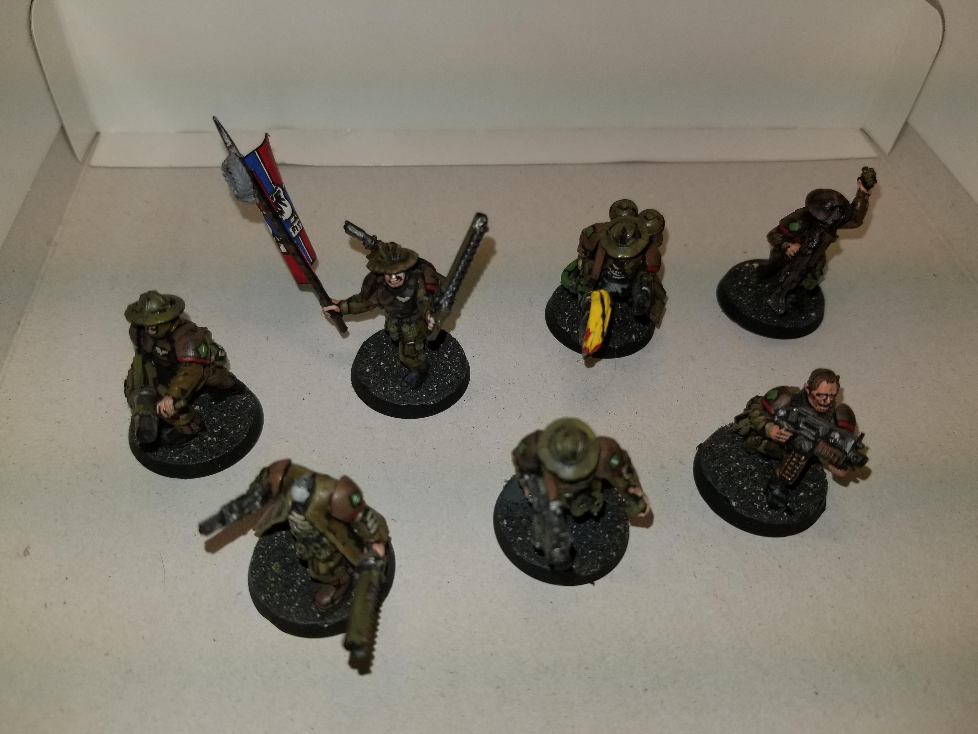 WH40k, Imperial Guard Troops with conversions, plastic, top