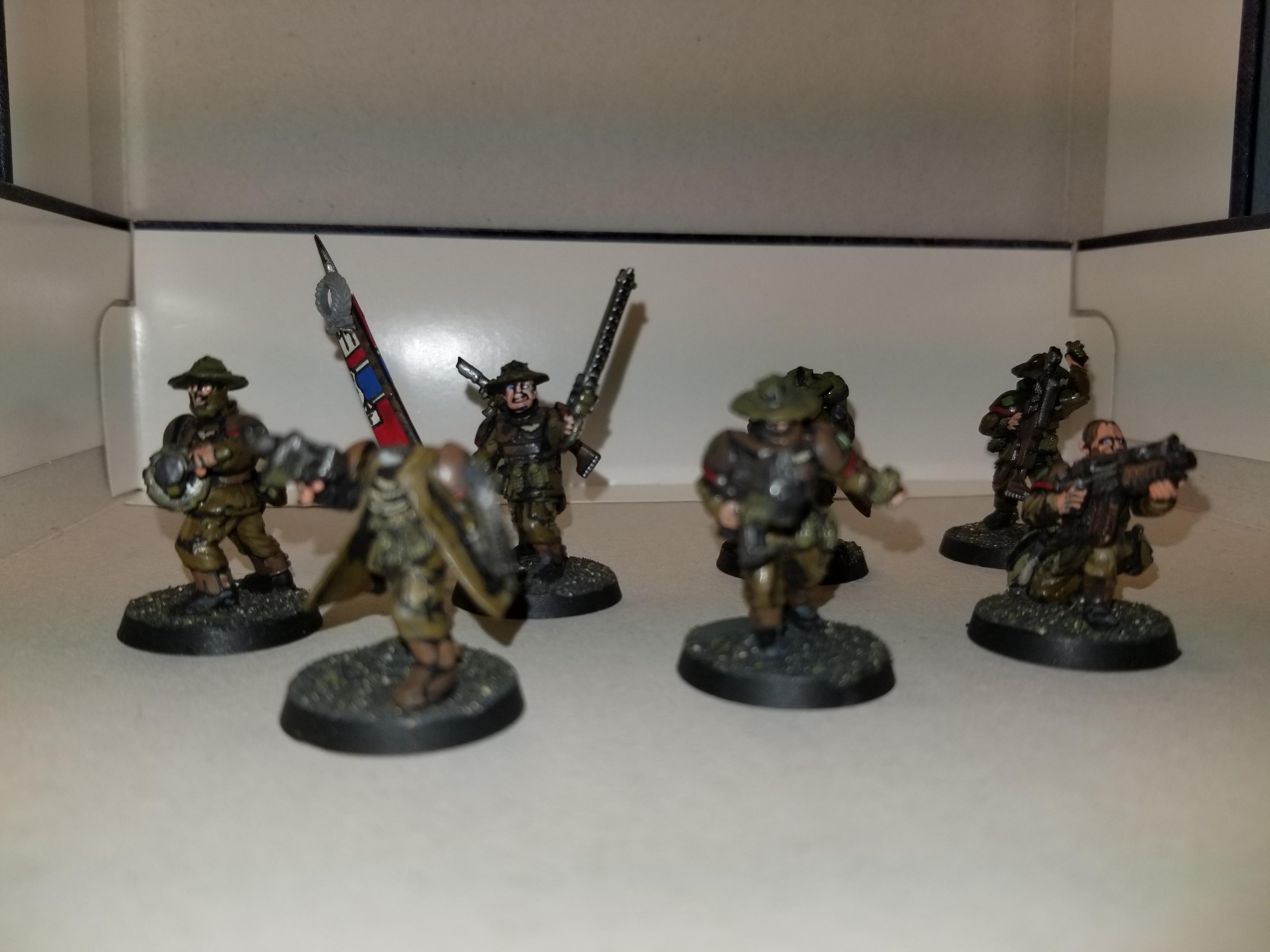 WH40k, Imperial Guard Troops with conversions, plastic, front