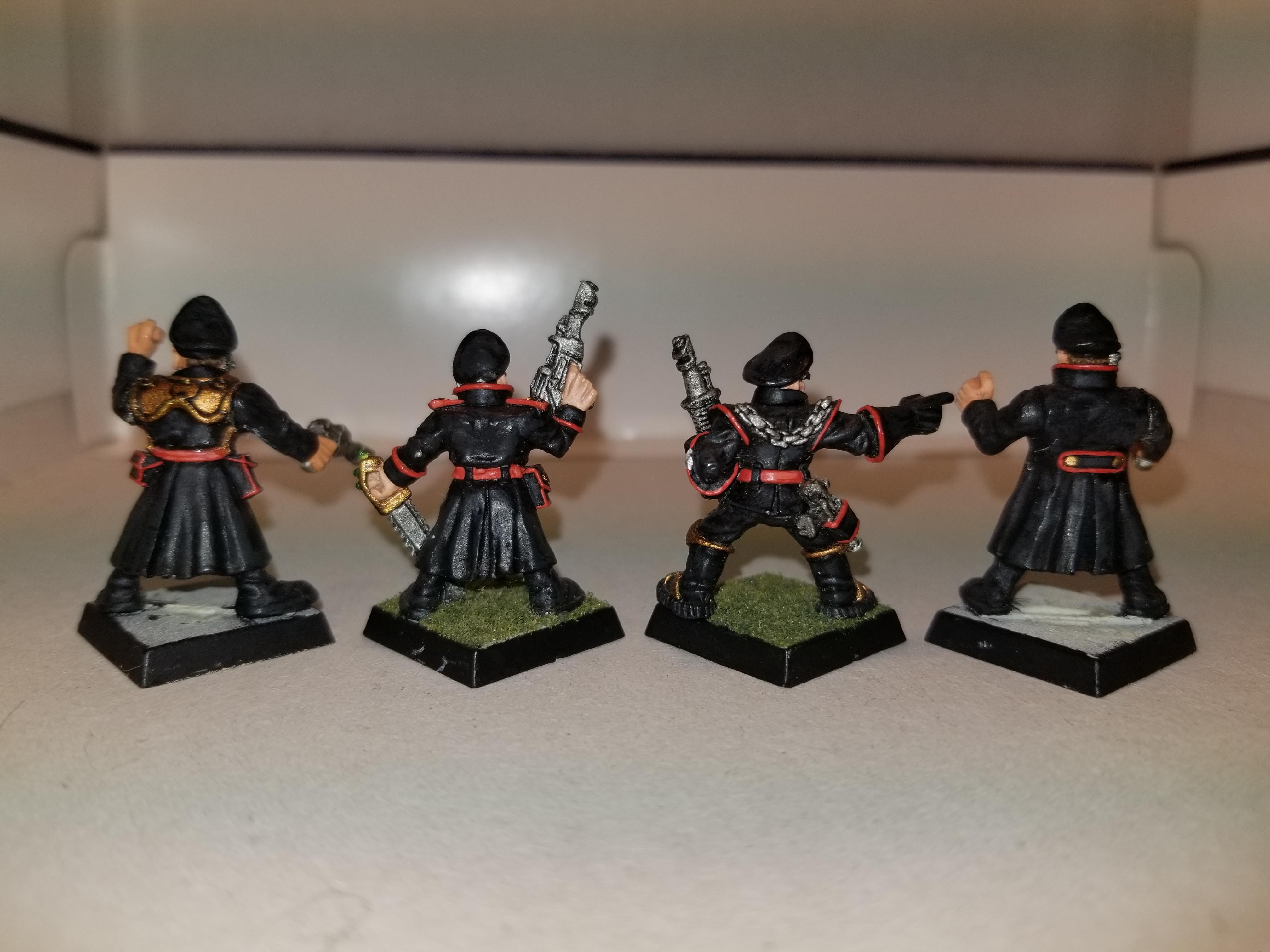 WH40k, Old Imperial Guard Commissars, metal, rear