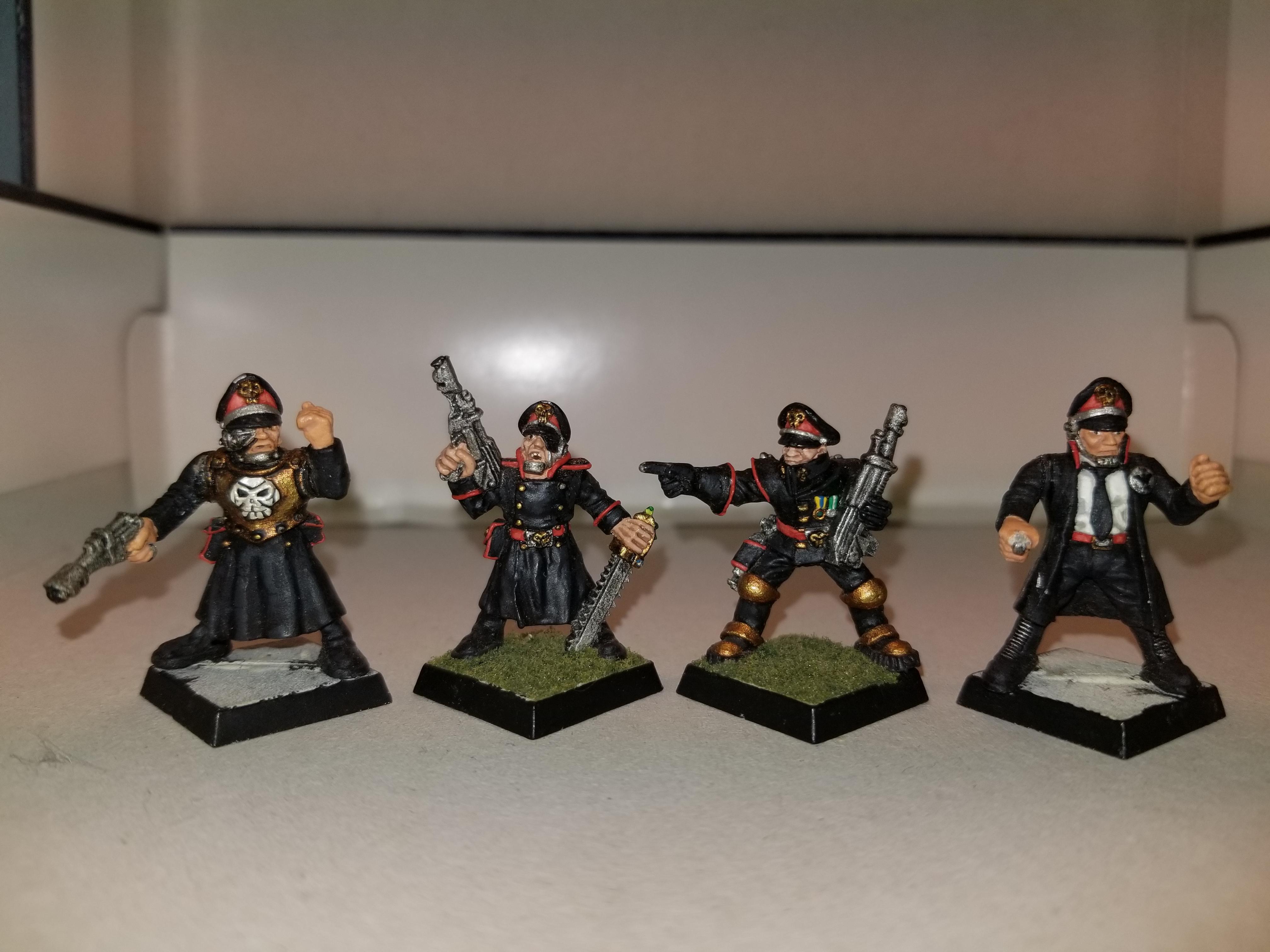 WH40k, Old Imperial Guard Commissars, metal, front