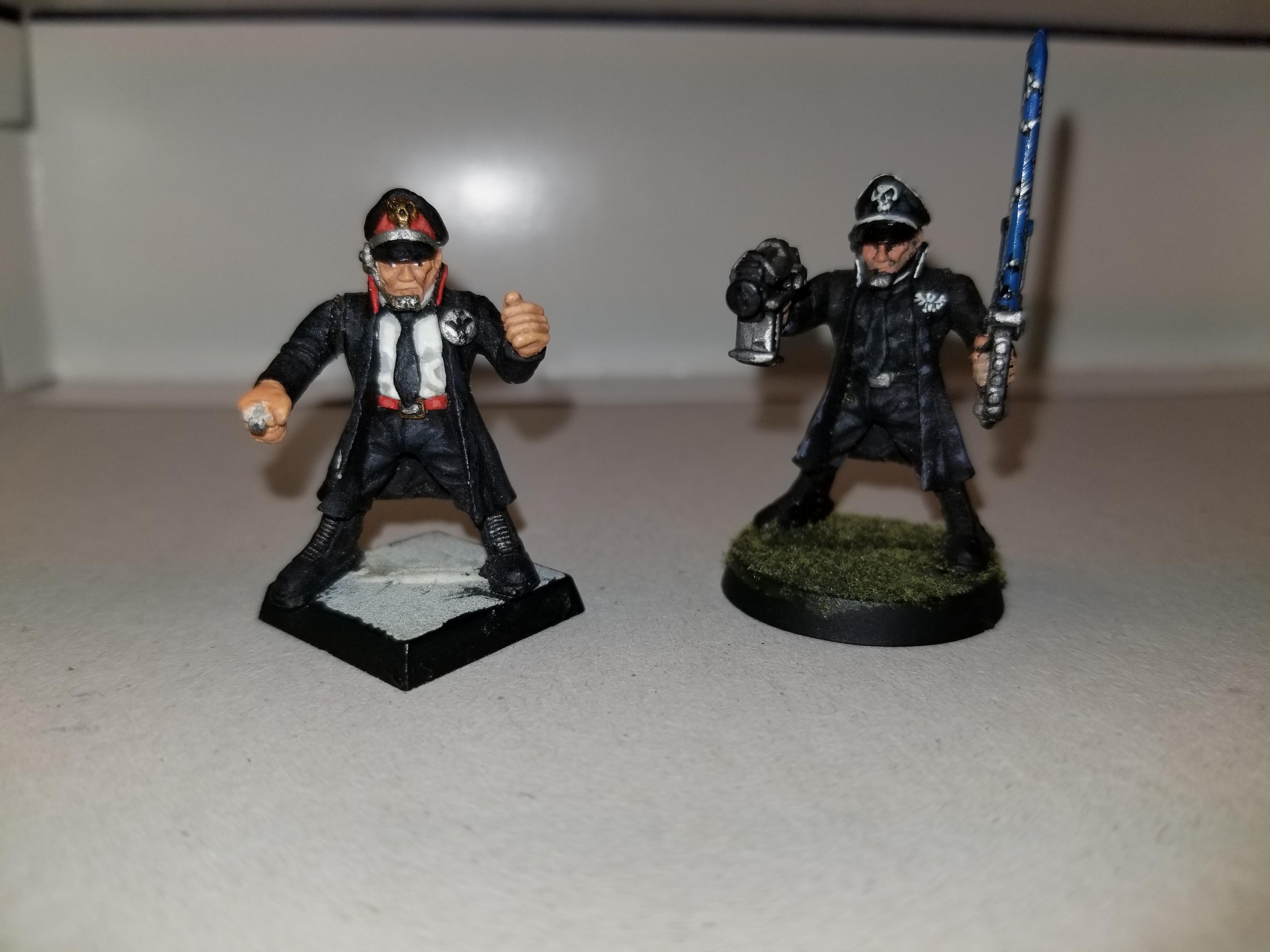 WH40k, 2ndEd Commissars with ties, metal, front
