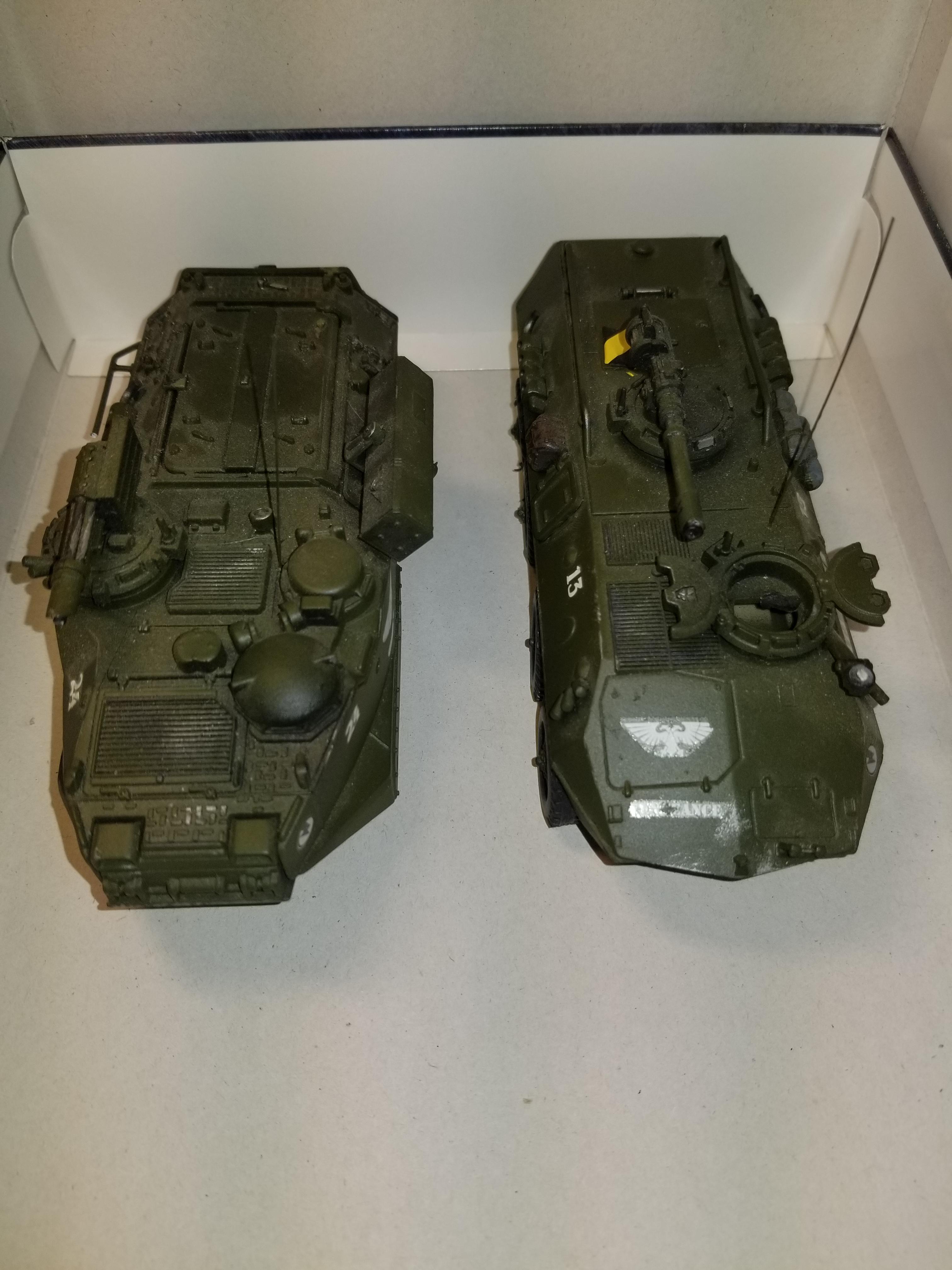 WH40k, Old vehicle conversions, plastic, top