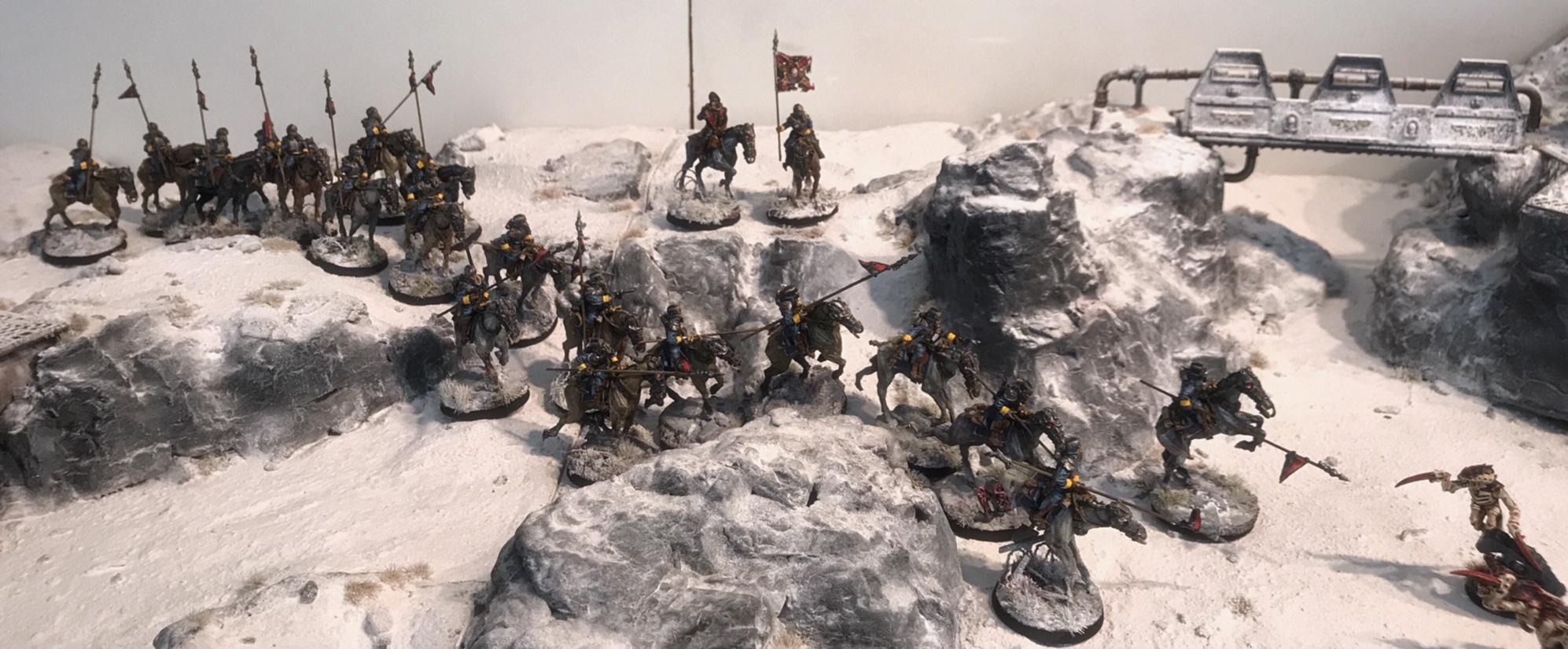 Cavalry charge in the snow