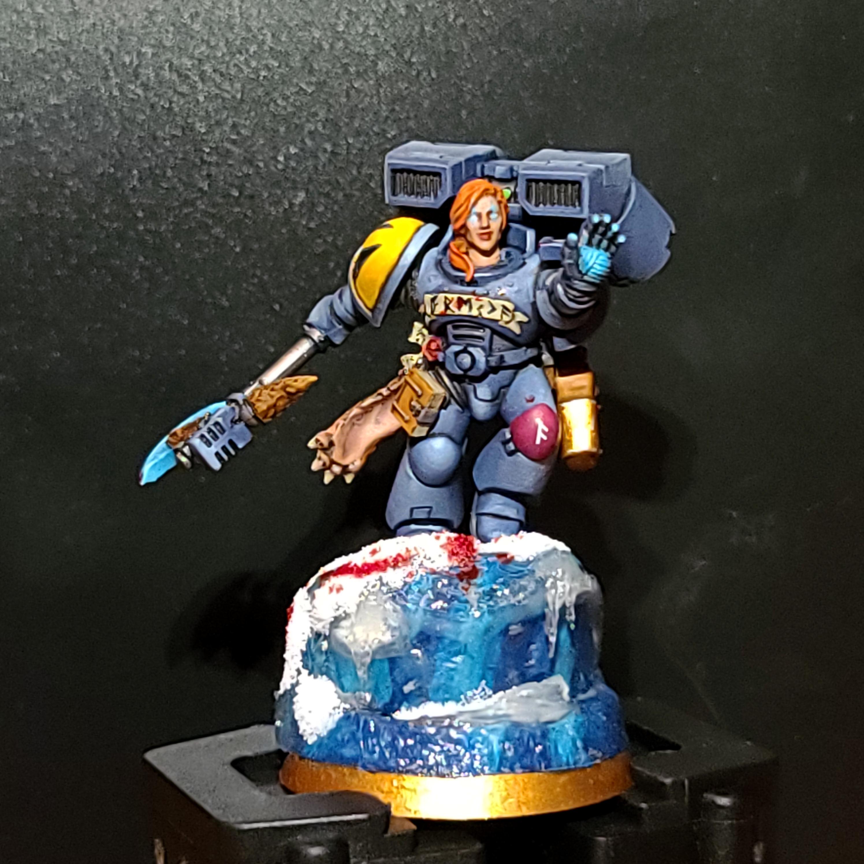 Female, Female Space Wolf, Ice Base, Rune Priest, She Wolf, Space Wolves