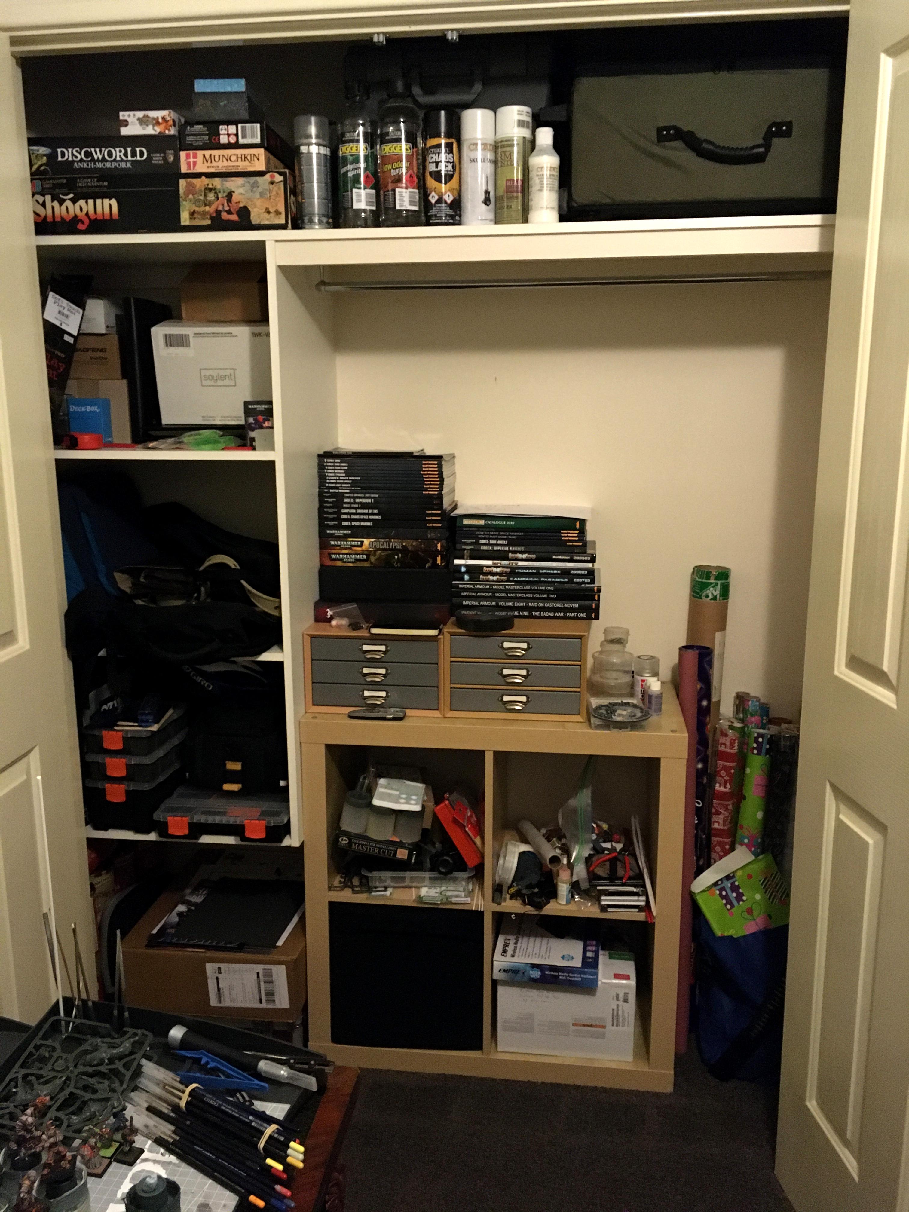 Hobby room storage post clean