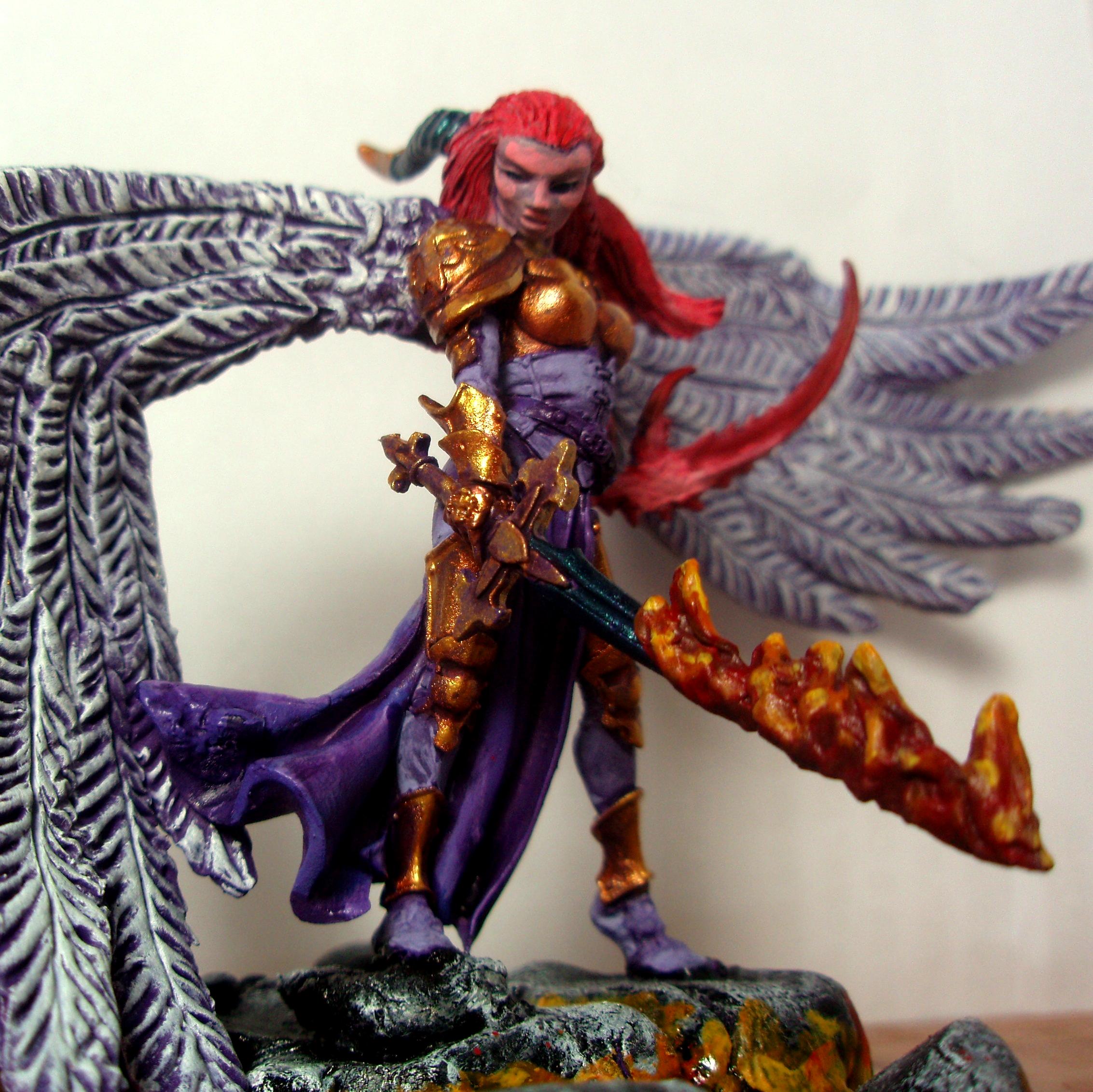 Chaos, Conversion, Daemon Prince, Daemon Princess, Sculpted Wings, Slaanesh