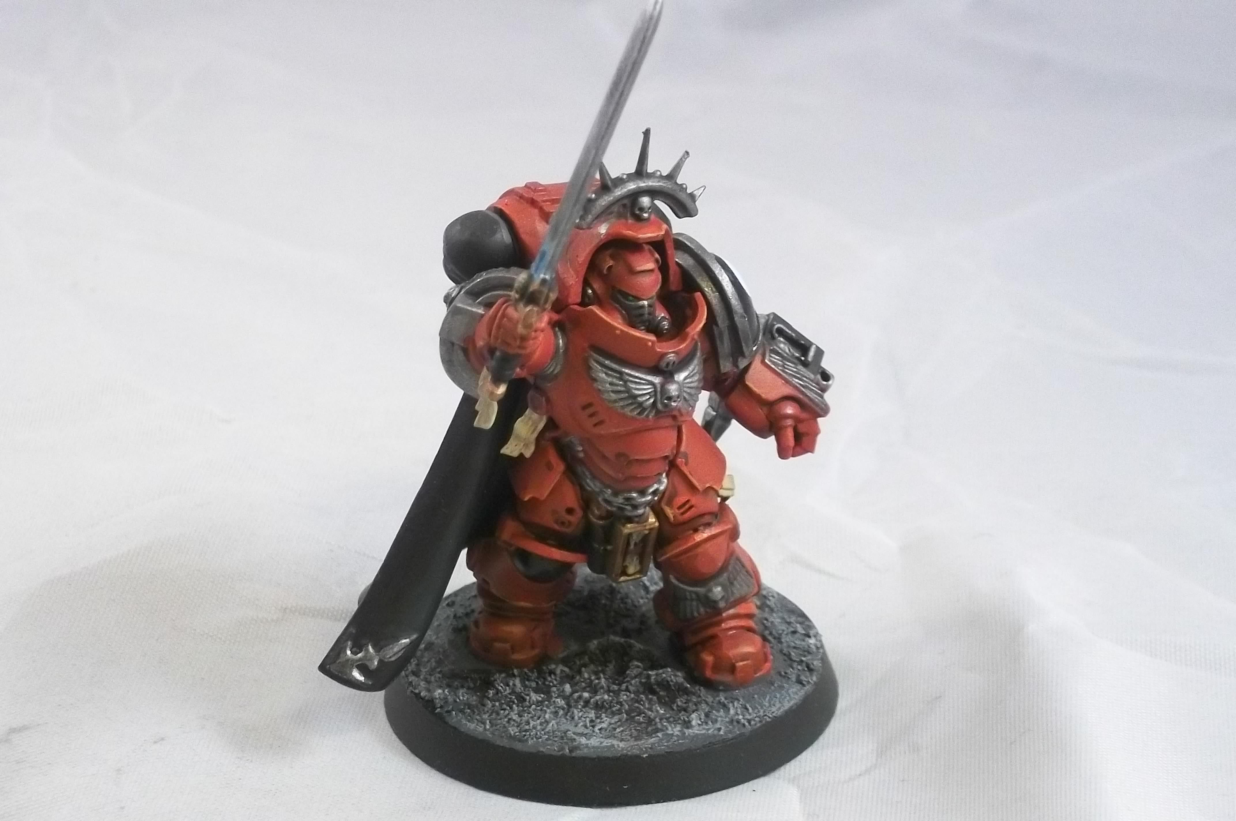 Brothers Penitent, Captain, Gravis Armor, Mk X, Red, Space Marine Captain, Space Marines