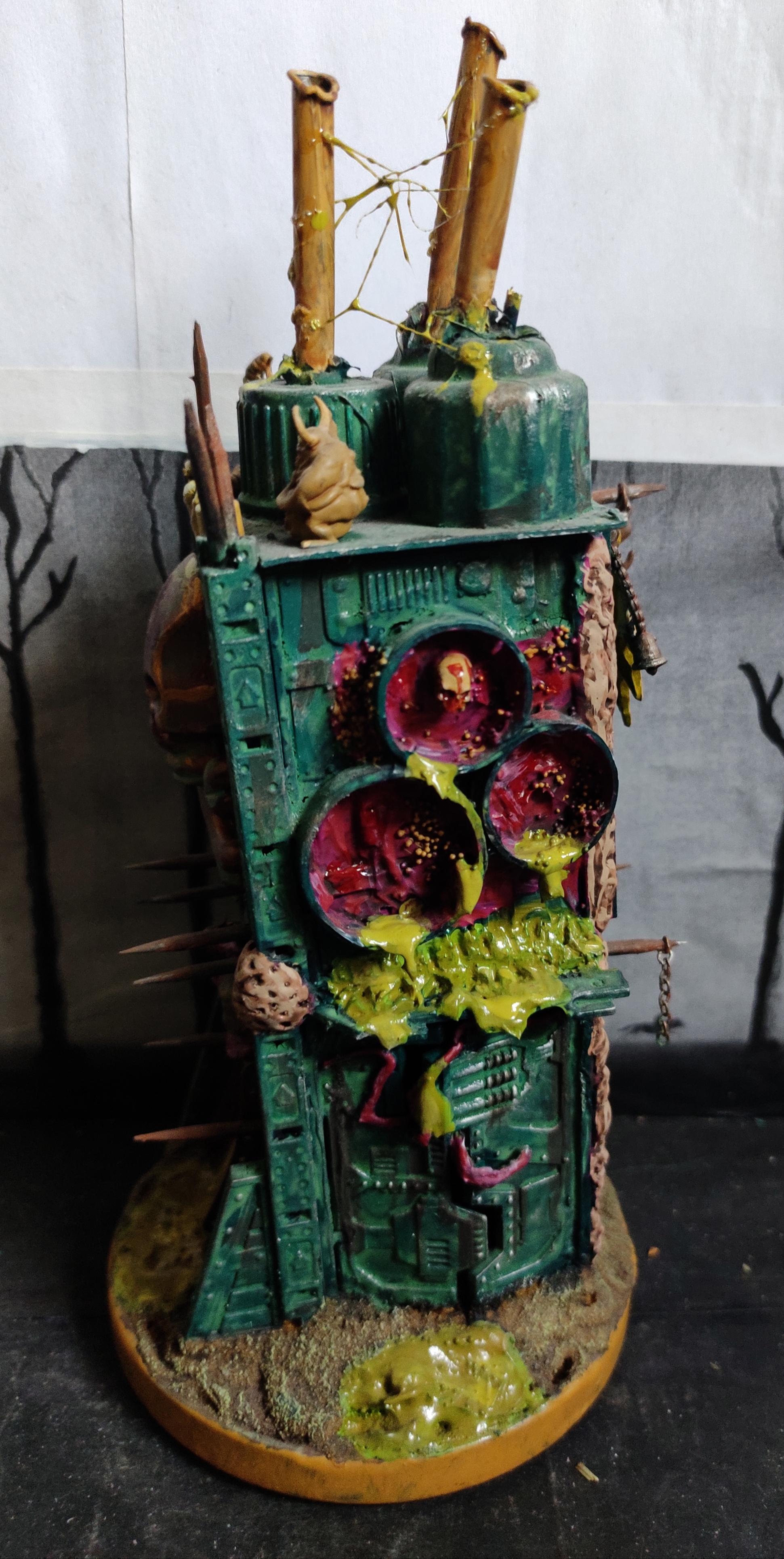 Chaos, Disease, Nurgle, Nurgling, Pestilence, Plague, Plague Tower, Rot, Scratch Build, Slime, Spikes, Tehnolog, Terrain