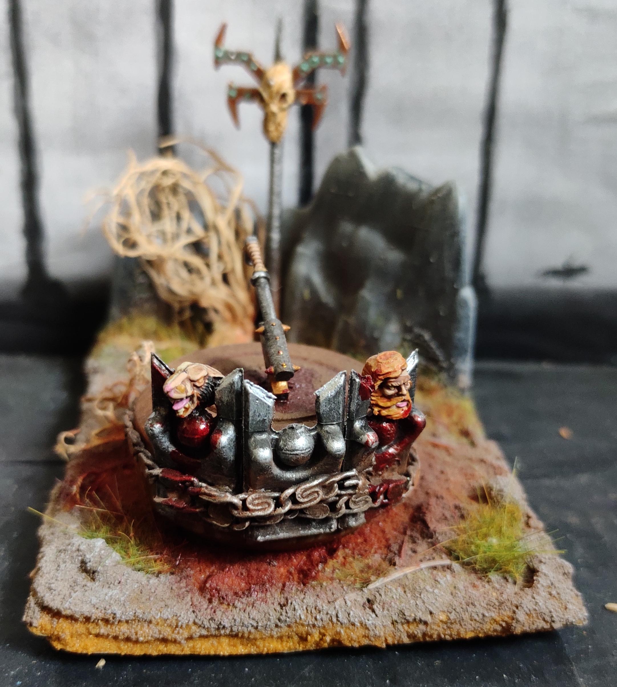 Axe, Banner, Blood, Chaos, Chopping Block, Head, Marauders, Sacrifice, Scratch Build, Terrain
