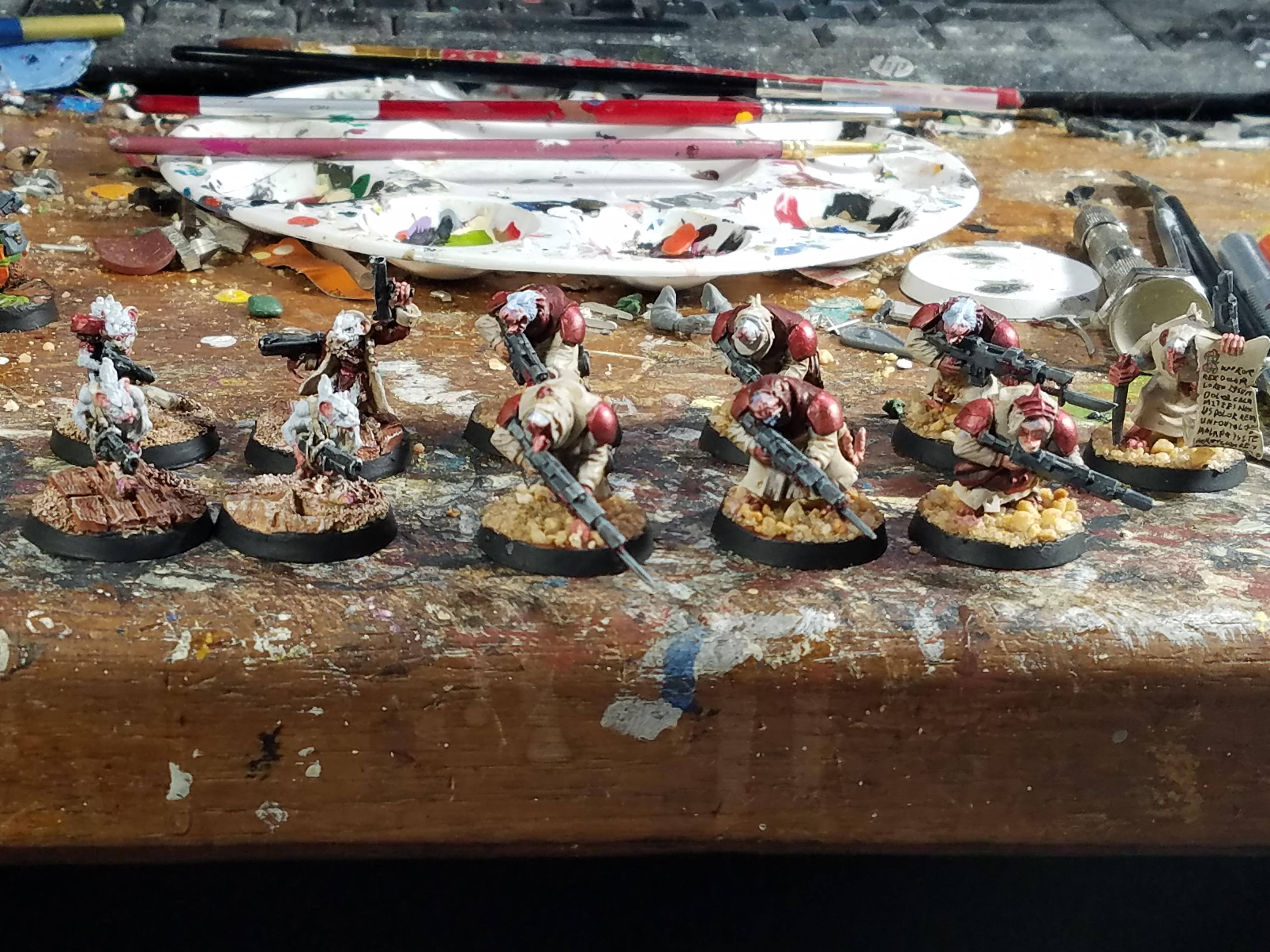 Demonworld, Games Workshop, Imperial Guard, Kitbash, Ratlings With Gatlings, Skaven
