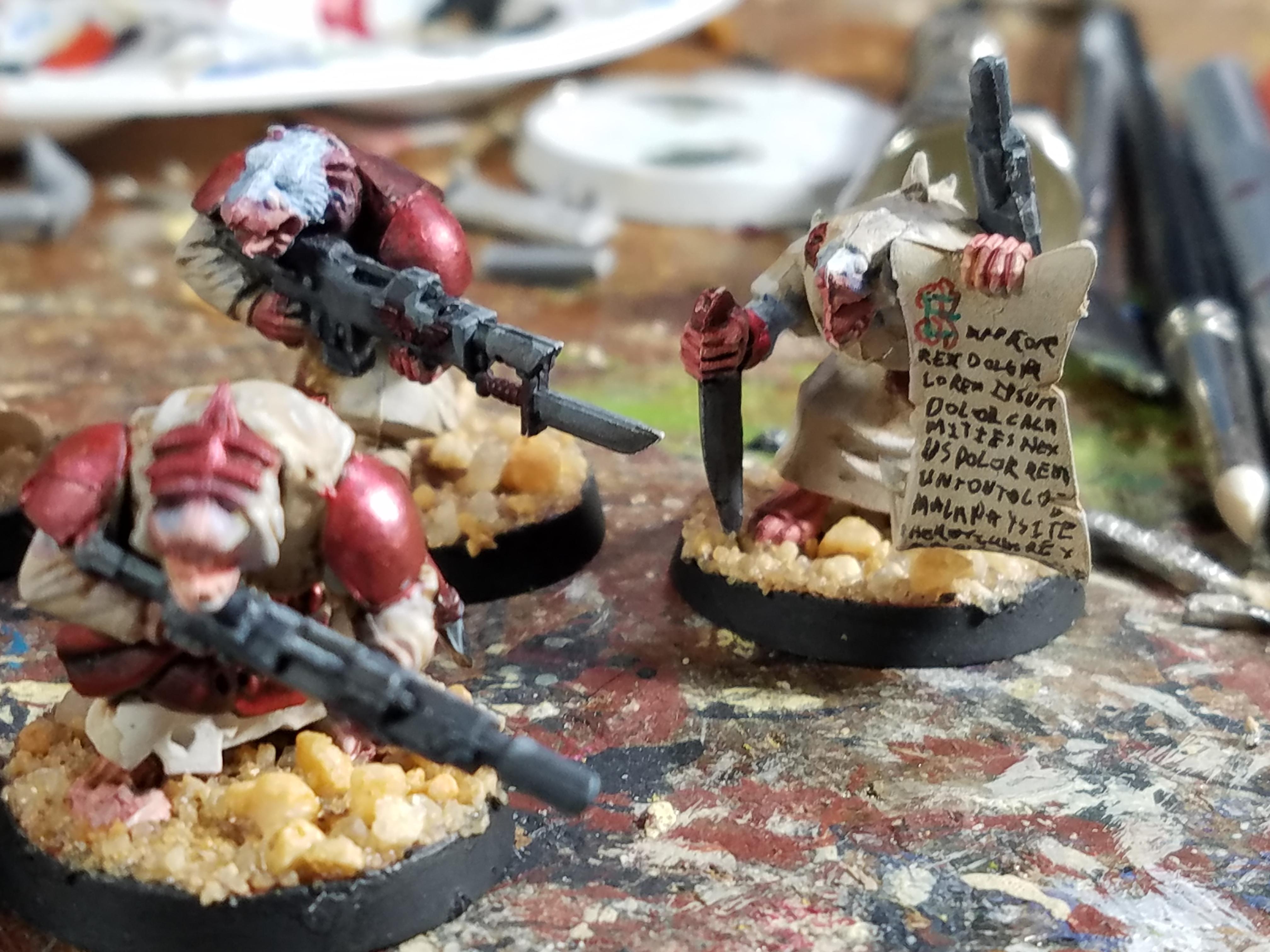 Demonworld, Games Workshop, Imperial Guard, Kitbash, Ratlings With Gatlings, Skaven