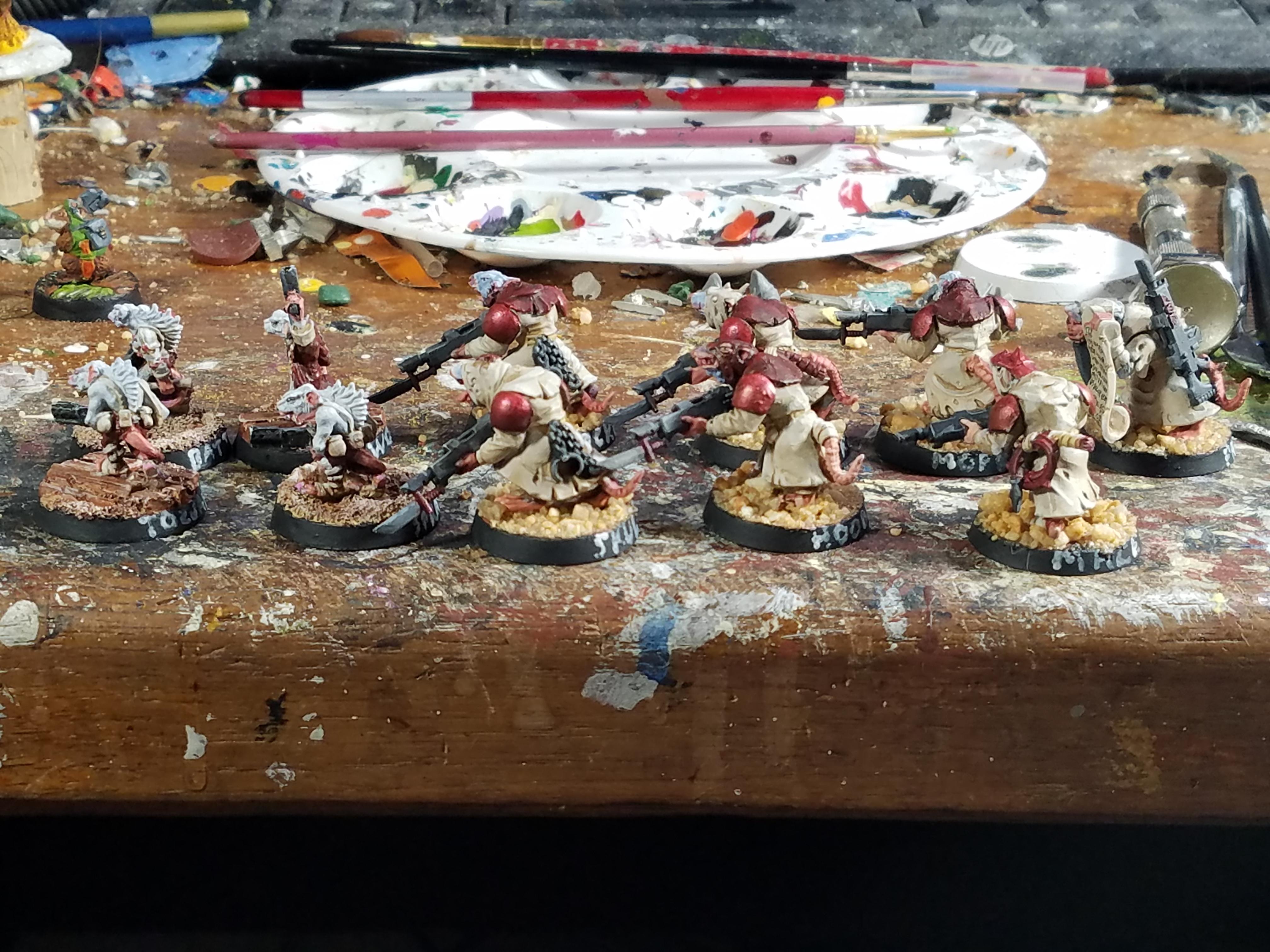 Demonworld, Games Workshop, Imperial Guard, Kitbash, Ratlings With Gatlings, Skaven