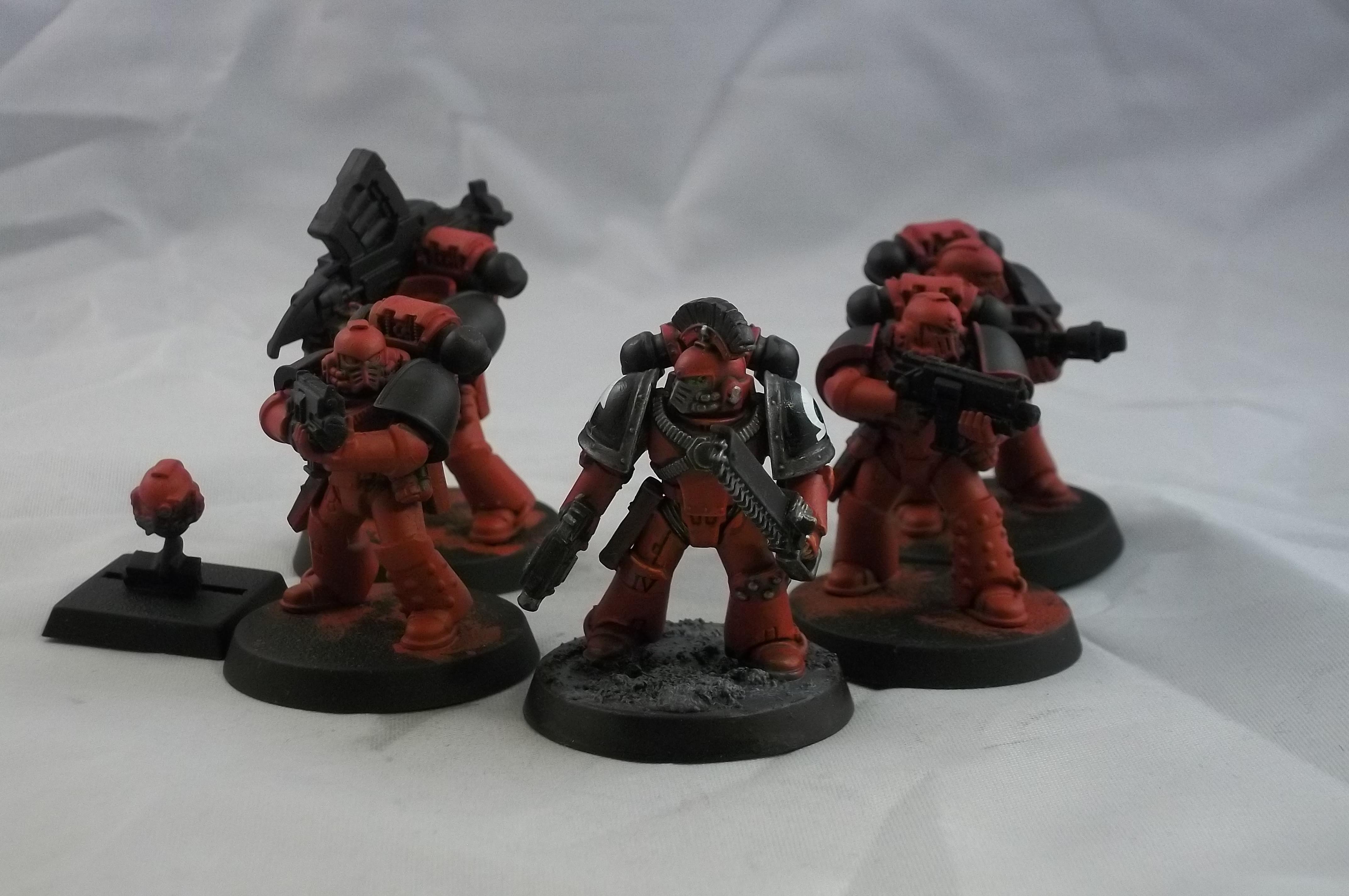 Brothers Penitent, Chapter, Heresy Era, Mk Iv, Red, Space Marines, Work In Progress