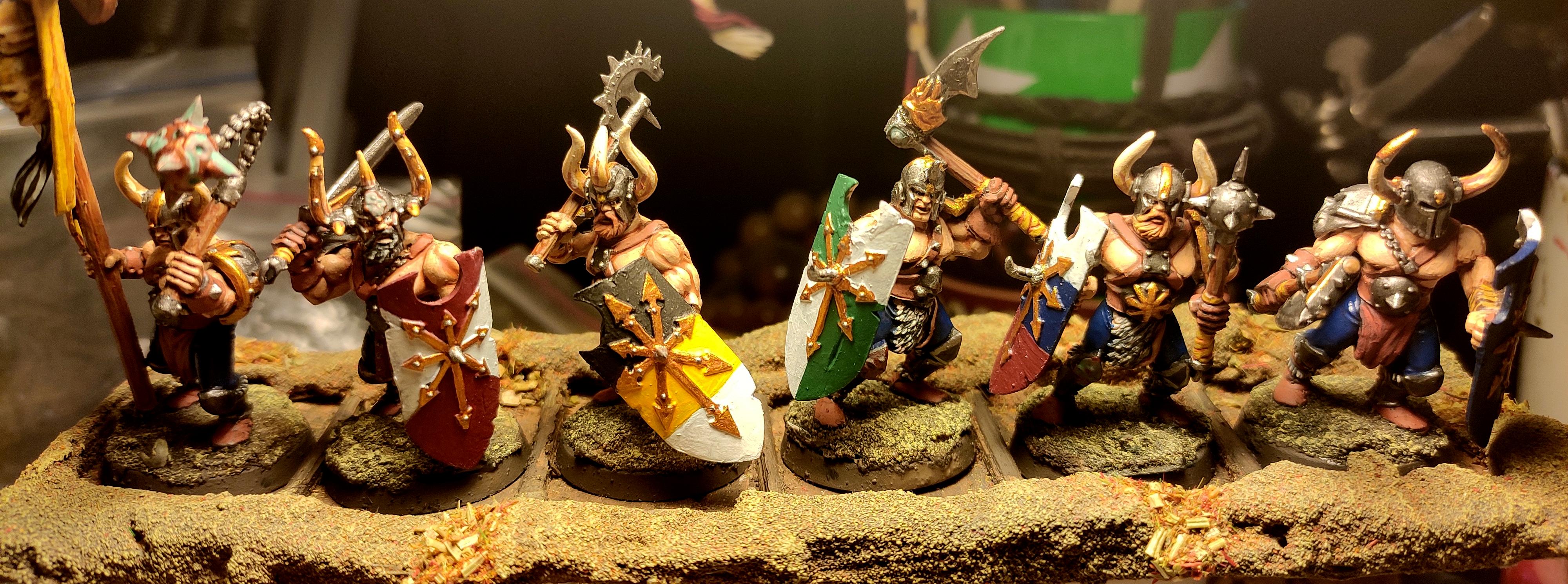 Age Of Sigmar, Axe, Banner, Barbarian, Beard, Conversion, Flail, Infantry, Mace, Marauders, Norsca, Regiment, Shield, Slaves To Darkness, Sword, Warband, Warhammer Fantasy, Warriors