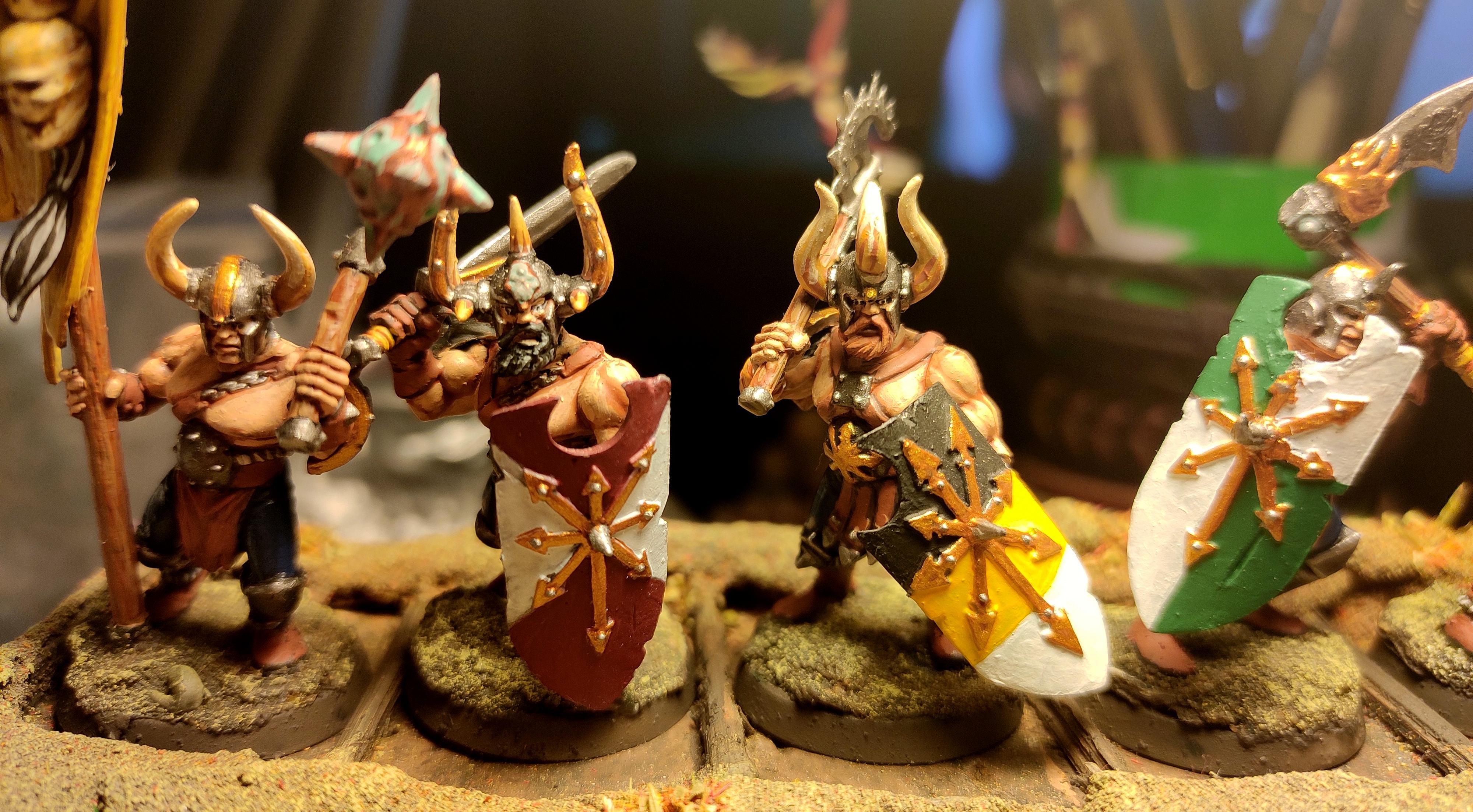 Age Of Sigmar, Axe, Banner, Barbarian, Beard, Conversion, Flail, Infantry, Mace, Marauders, Norsca, Regiment, Shield, Slaves To Darkness, Sword, Warband, Warhammer Fantasy, Warriors