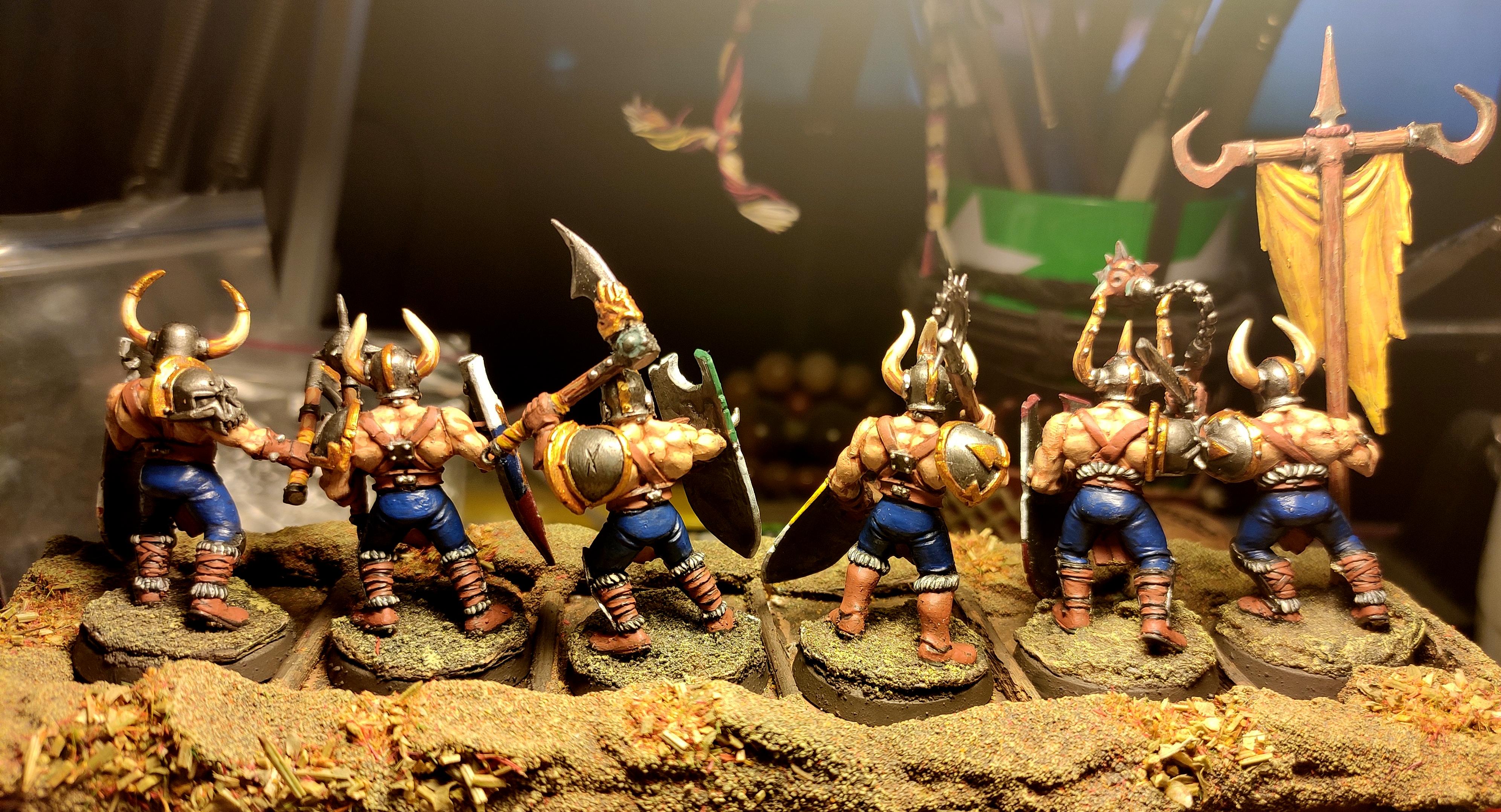 Age Of Sigmar, Axe, Banner, Barbarian, Conversion, Flail, Infantry, Mace, Marauders, Norsca, Regiment, Shield, Slaves To Darkness, Sword, Warband, Warhammer Fantasy, Warriors