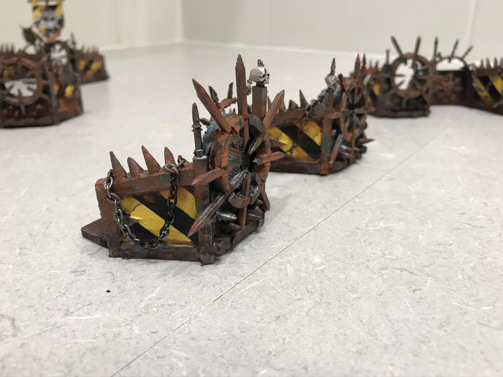 Aegis Defence Line, Chaos Space Marines, Chaos Terrain, Iron Warriors