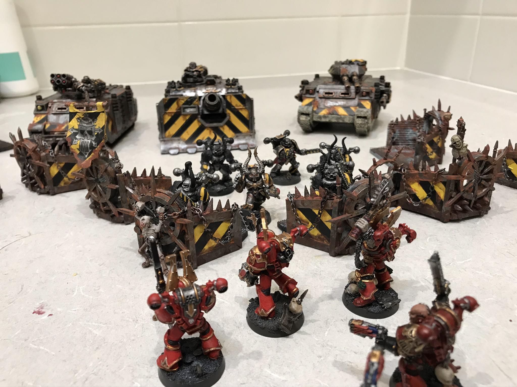 Aegis Defence Line, Chaos Space Marines, Chaos Terrain, Iron Warriors