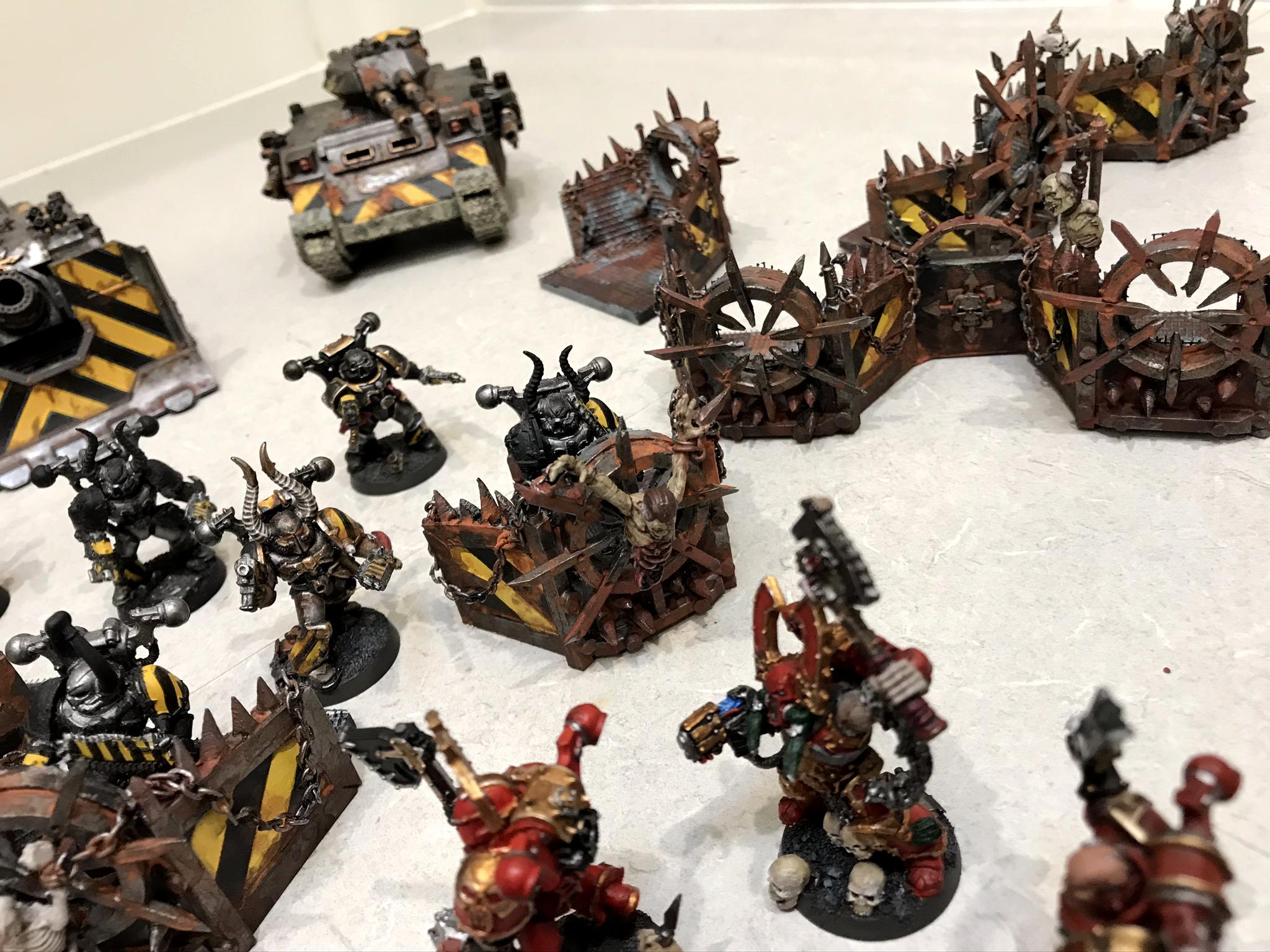 Aegis Defence Line, Chaos Space Marines, Chaos Terrain, Iron Warriors
