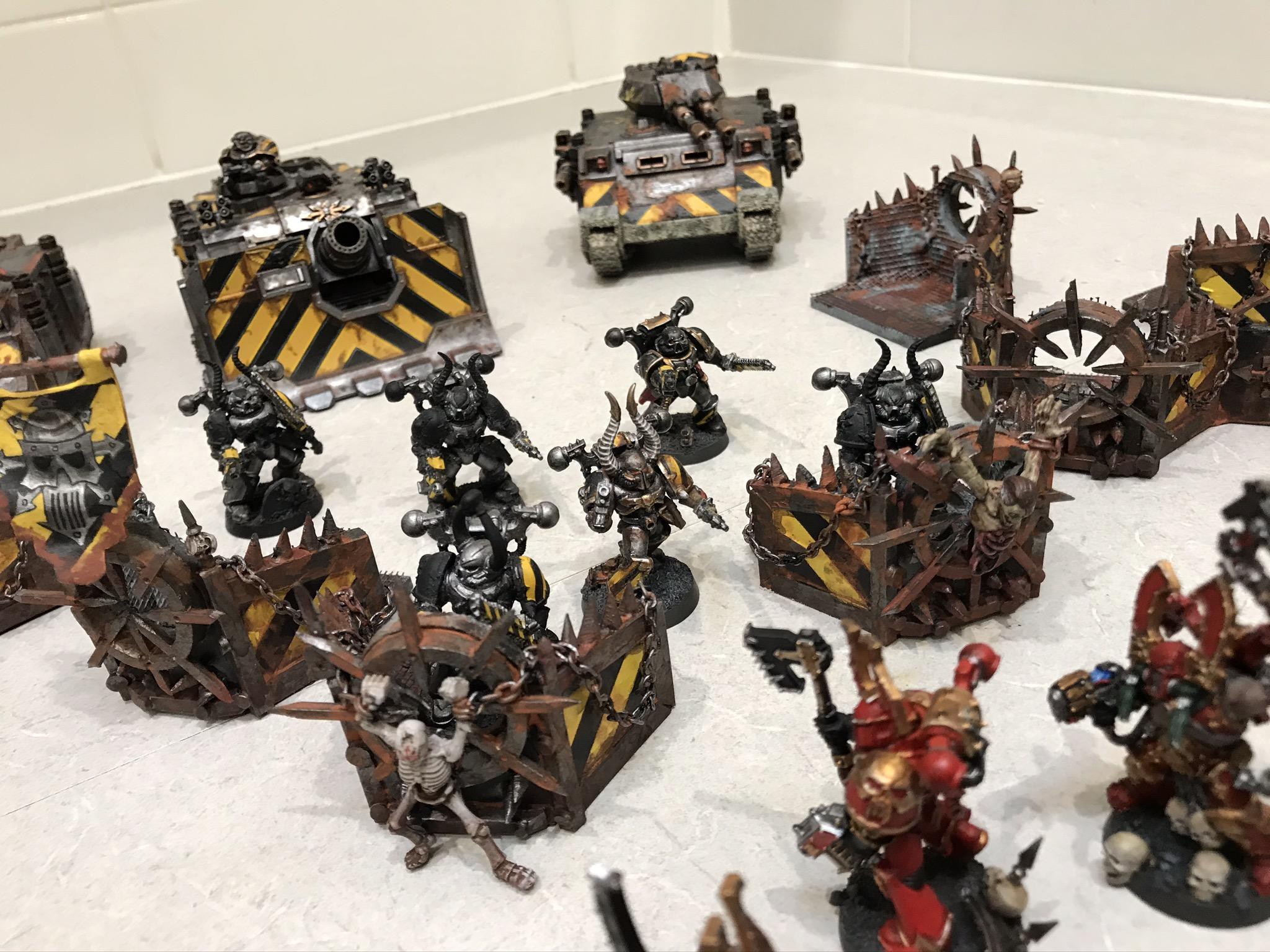 Aegis Defence Line, Chaos Space Marines, Chaos Terrain, Iron Warriors